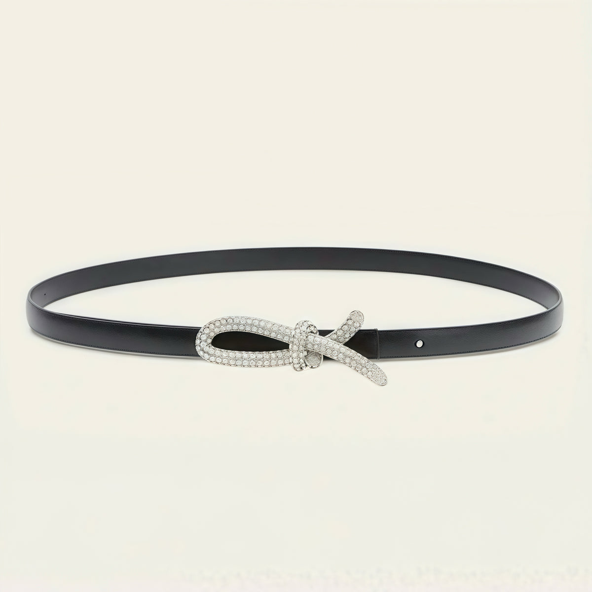 Ferragamo Ribbon With Diamonds Thin Belt Ladies Luxury Temperament Elegant Belt Accessories Width 1.5cm Ngvp #2257