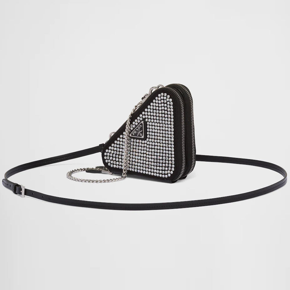 Prada Full bore Triangle Shoulder Crystal Bag Bags #55116