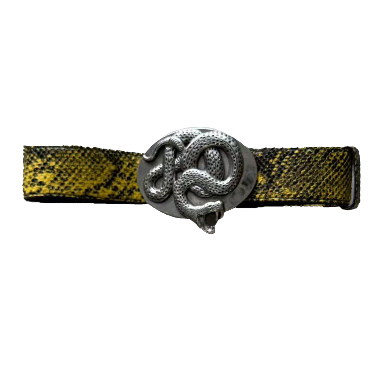 Luudan Metal Hormone Twisted Viper Cowhide Embossed Python Belt Hundreds Of Men's Fashion Trend Belt Ngvp #2254