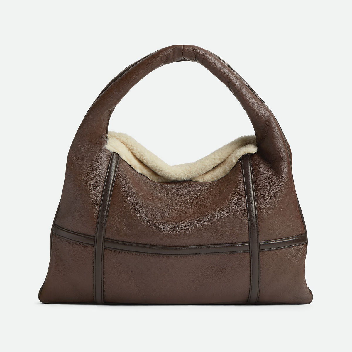 Bottega Veneta Women's Hop Shoulder Backpack Casual Colorblocking Fur One Plush Tote Handbag Bags 806093V2GR22055 Ngvp #9849