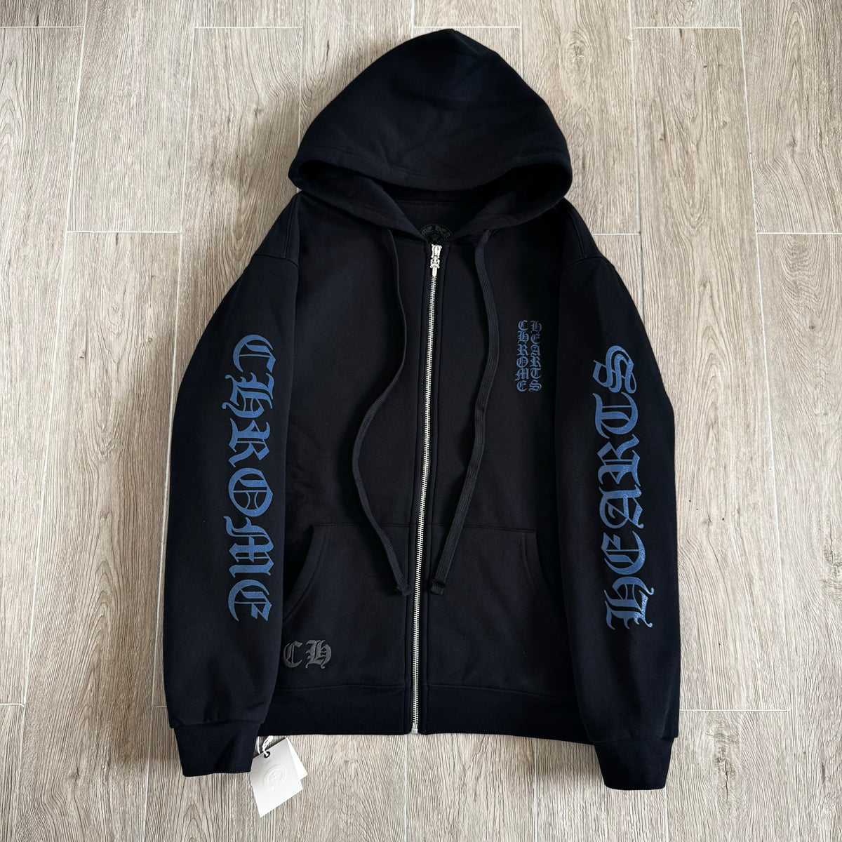 Chrome Hearts Blue Sanskrit Letters Waffle Lining Hooded Sweatshirt Pants #375714