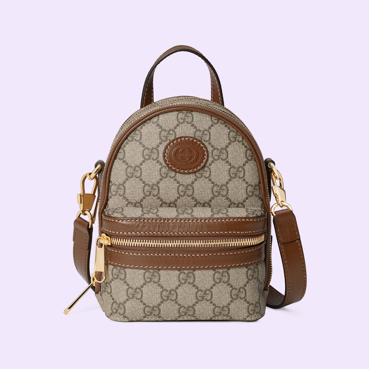 Gucci Multi-Function With Interlocking Women'sCanvas Crossbody School Bag #96257