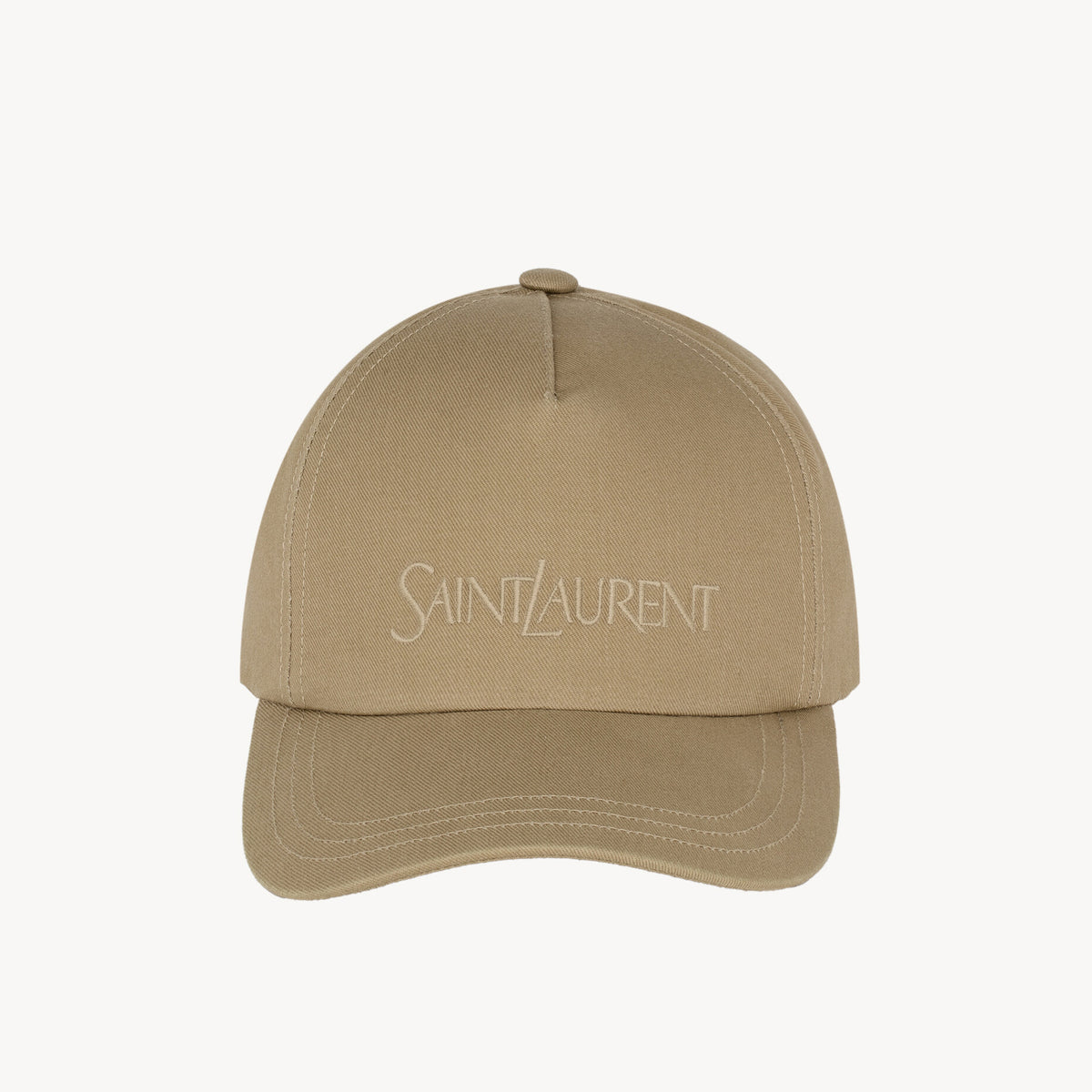 SAINT LAURENT Men's and Women's Solid Color Embroidered Letter Print Velvet Denim Duckbill Cap - Trendy Streetwear Accessory #75721