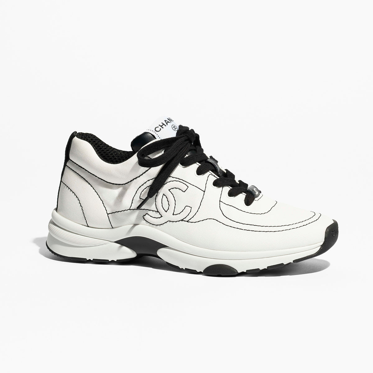 Chanel Women's Embroidered Line Solid Colour Low Top Lace Up Sneakers Shoes Bag Bags #76648