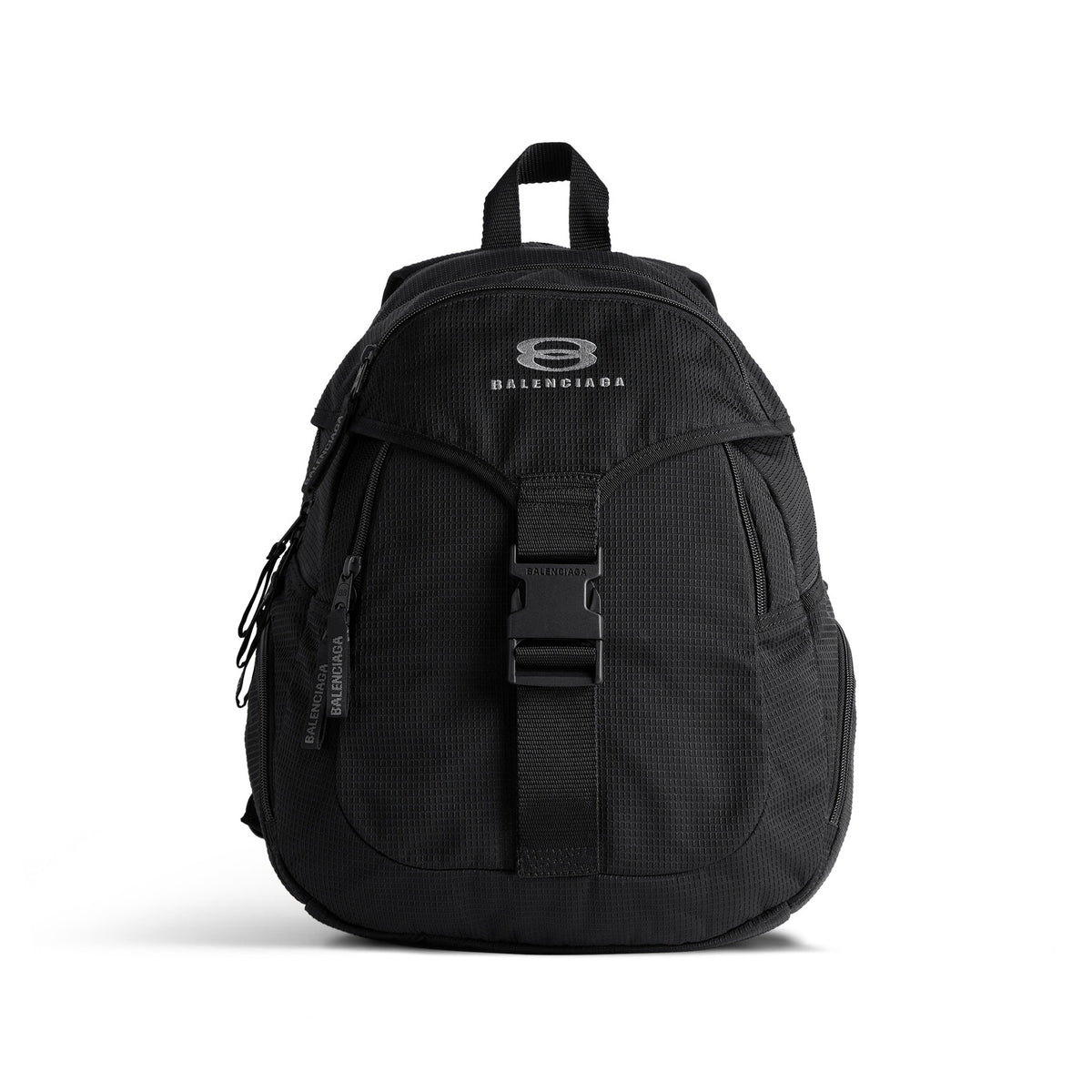 Balenciaga Unity Men's Black Adjustable Shoulder Strap Flap Buckle Closure Nylon Fabric Shoulder Bag Bags #73466