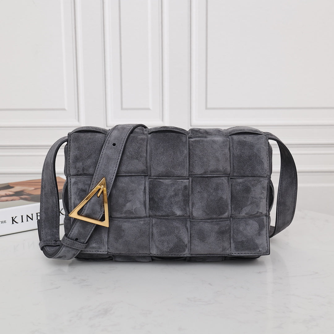 Bottega Veneta Cassette Women Pure Color Suede Woven Shoulder Crossbody Bag Bags #74284