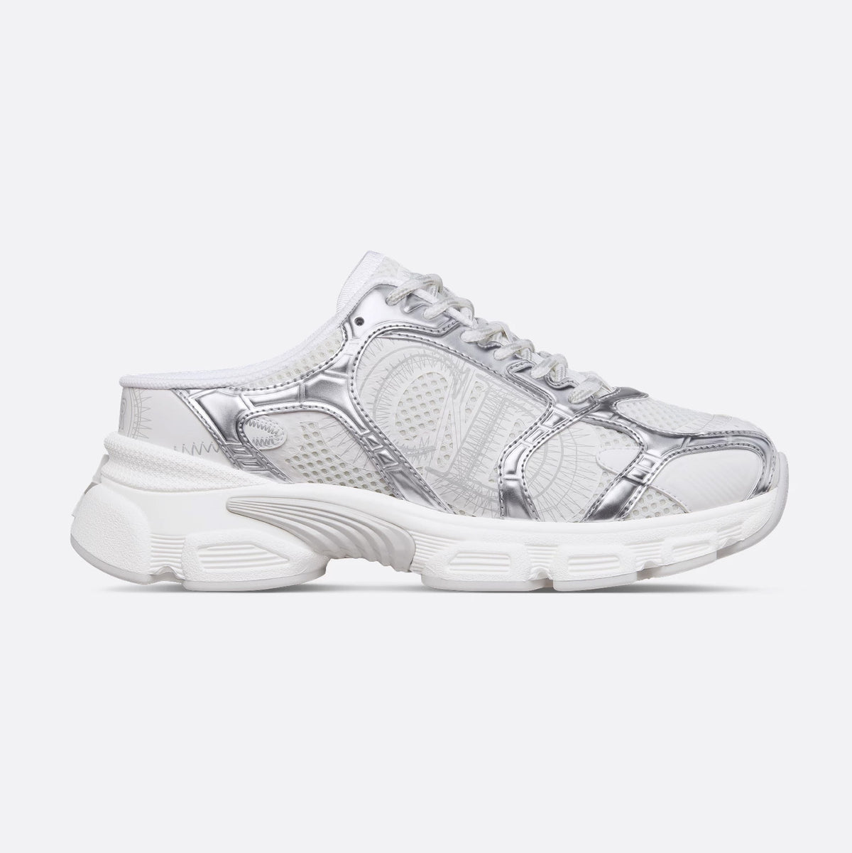 Dior Chrono Women's Spring/autumn Two-tone Mesh Fabric Round Toe Lace-up Slip-on Low-top Shoes Fashion Casual #78135