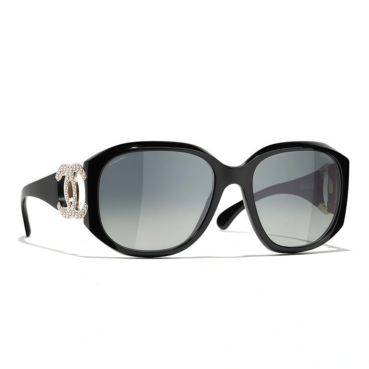 Chanel Women's Solid Colour Hollow Out Design Legs Irregular Shape Sunglasses Eyeglasses Glasses #76762