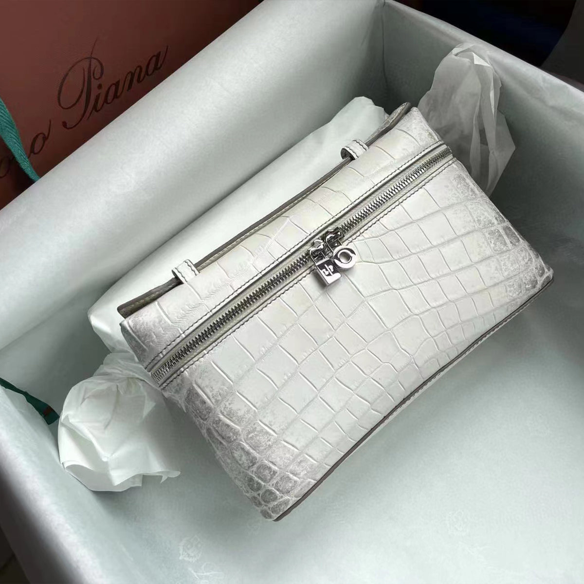 Loro Piana Extra Pocket L19 Leather Clutch Bag #5996