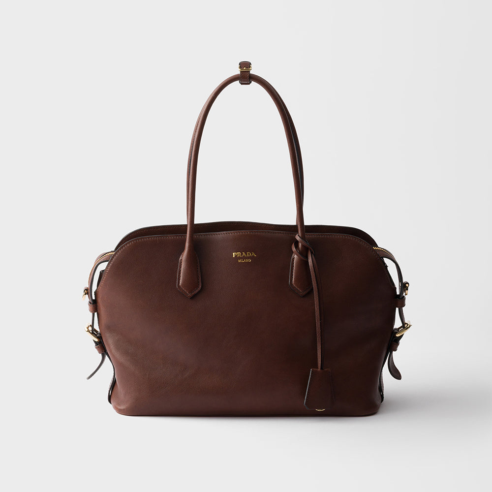 PRADA Large Leather Tote Bag #384297