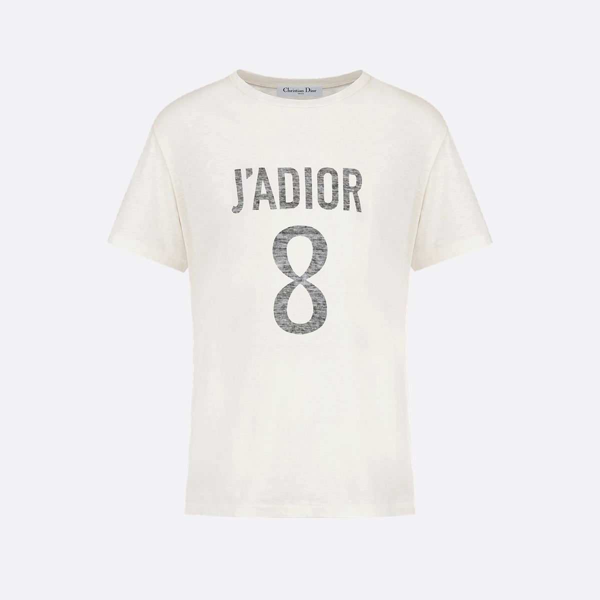 Dior Women's Spring/summer Black Cotton and Linen Blend Plain Knit Fabric J'Adior 8 Letter Women's Fashion Trend Casual Round Neck Short Sleeve T-shirt Ngvp #1587