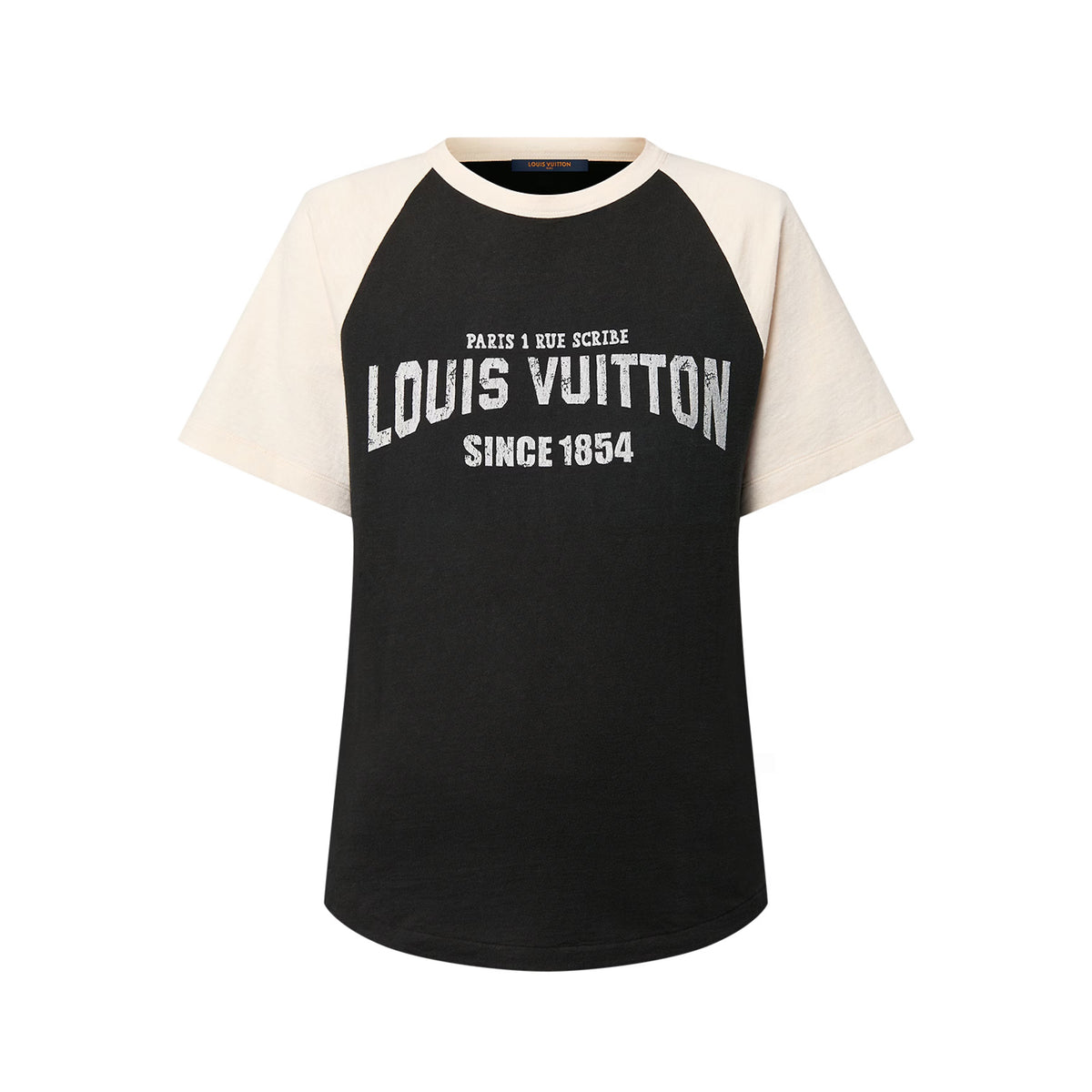 Louis Vuitton Women's Summer Letter Printed Color Blocking Round Neck Short Sleeve T-Shirt #76161