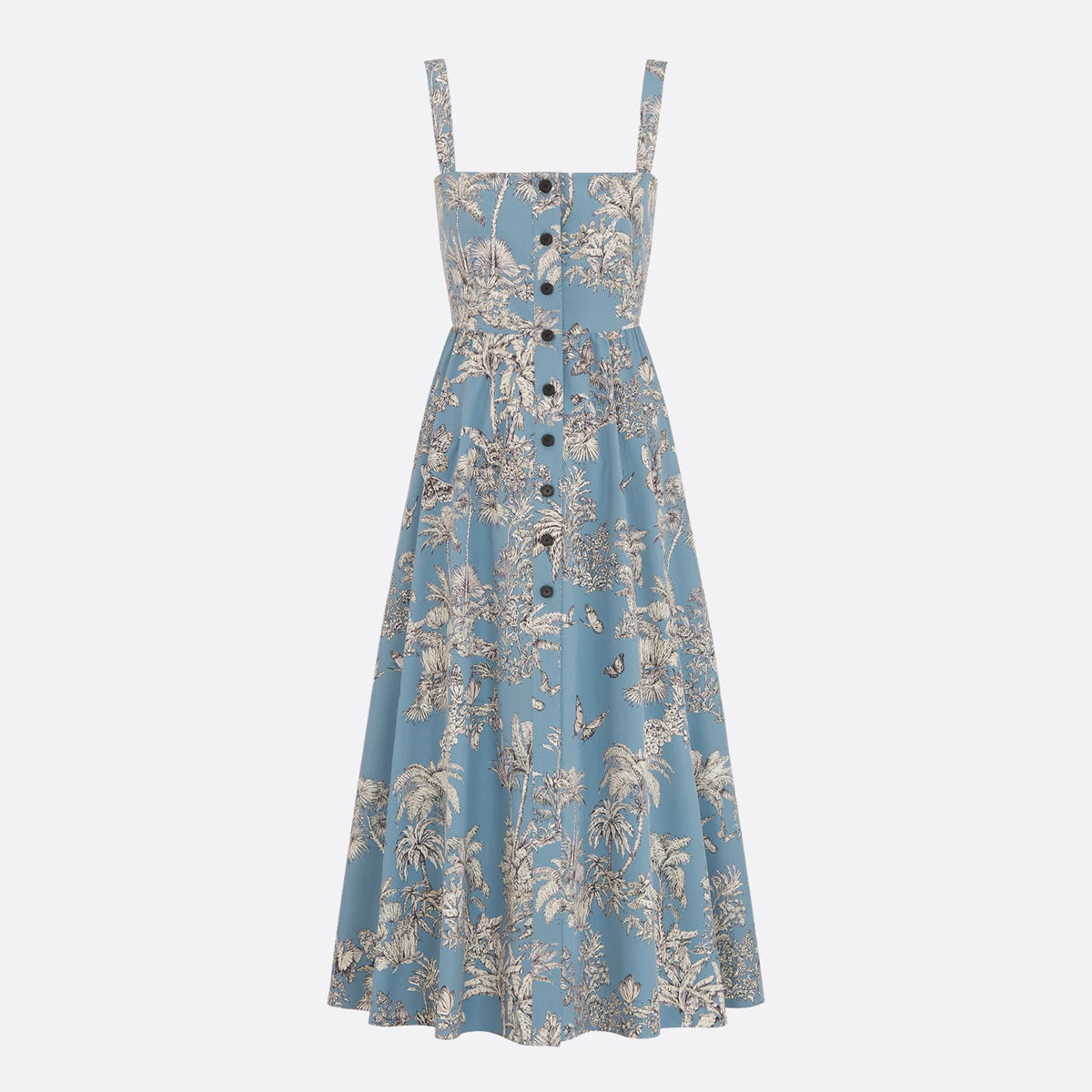 Dior Dioriviera Mid-length Flared Dress Women's Spring Summer Vacation Fashion Casual Temperament Elegant Vest Button Dresses Ngvp #1886