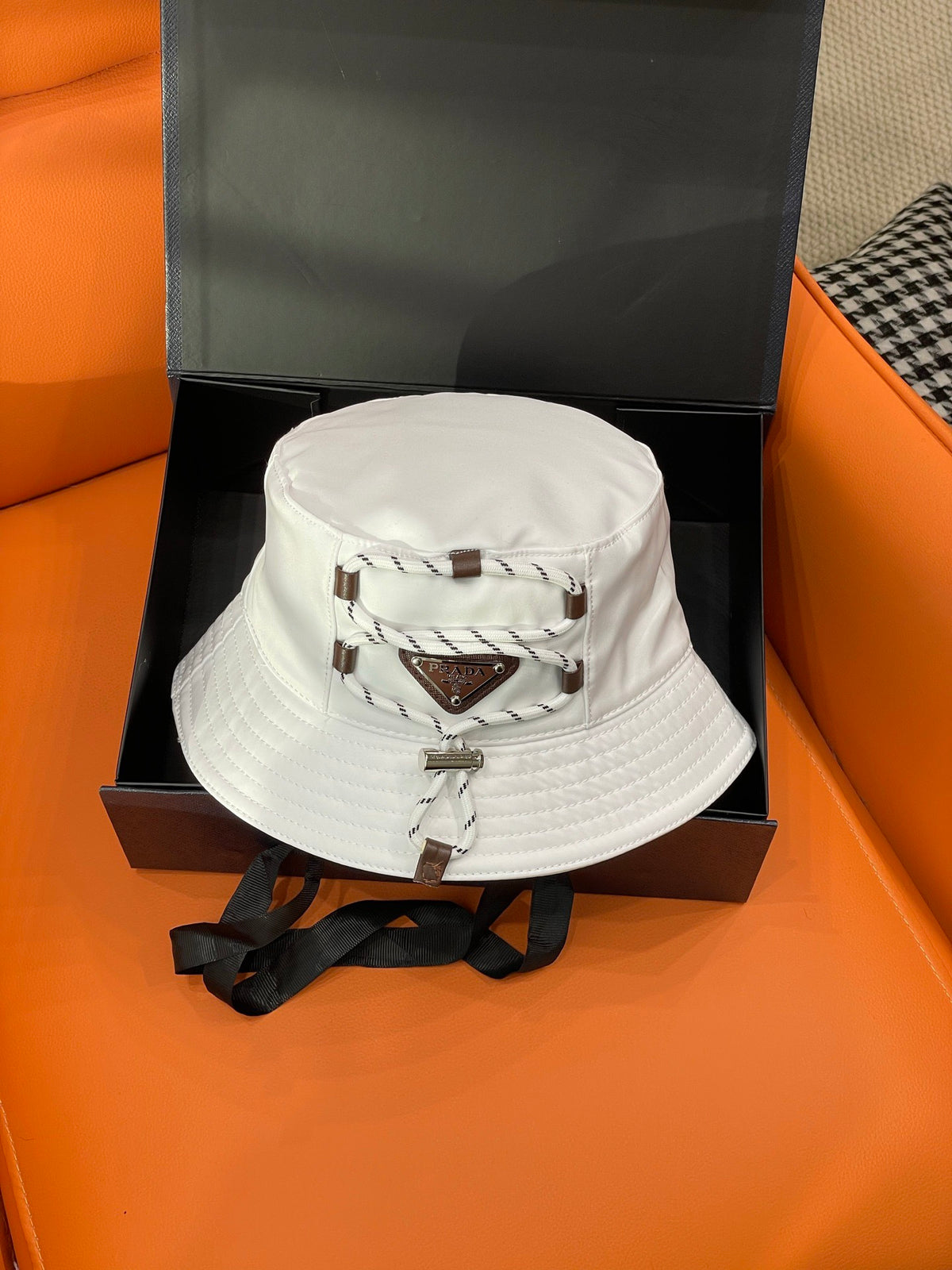 Prada Amber Prada Speedrock Re-nylon Bucket Hat #336740