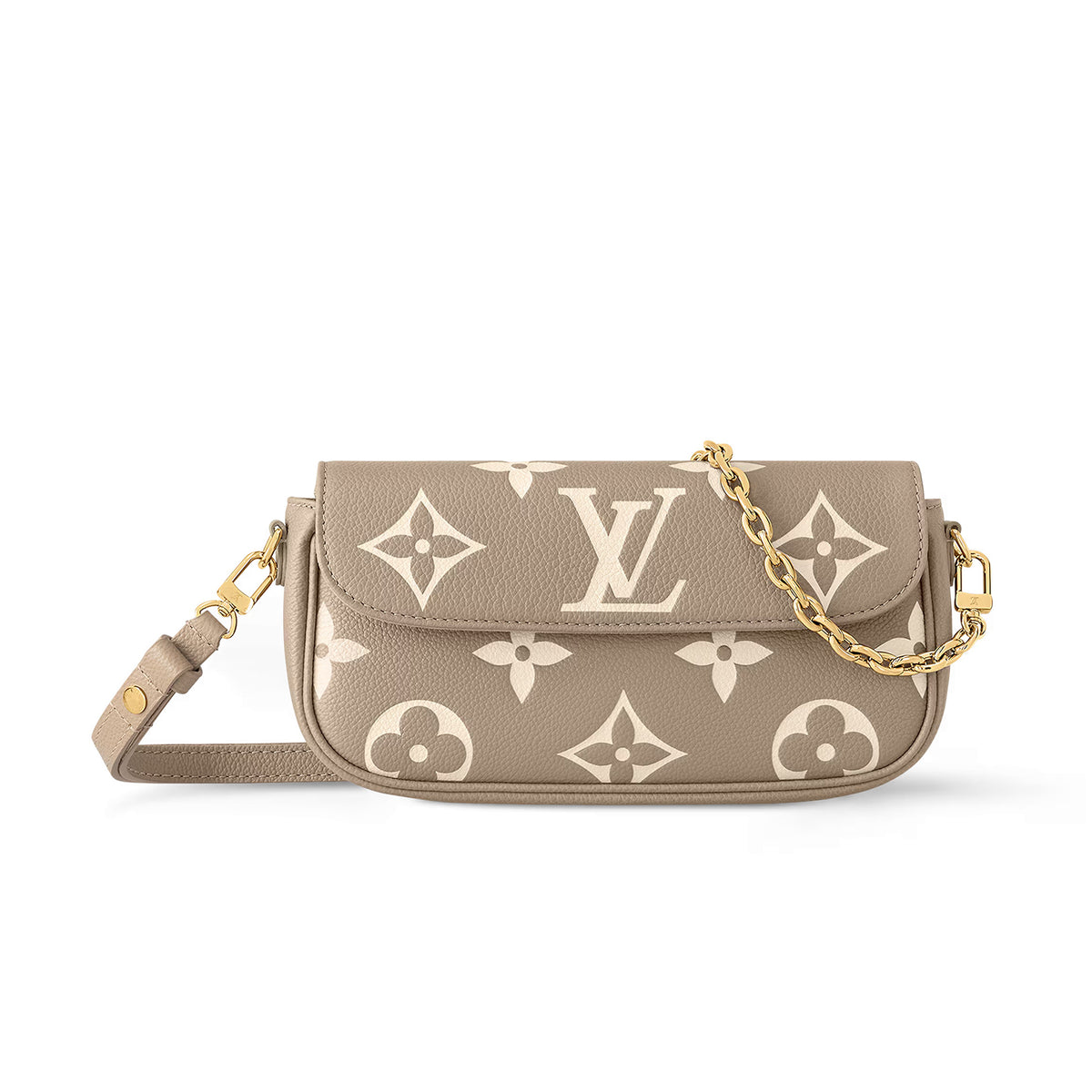 Louis Vuitton WALLET ON CHAIN IVY Women's Logo Printed Metal One-piece Cowhide Tote Shoulder Bag Bags #75888