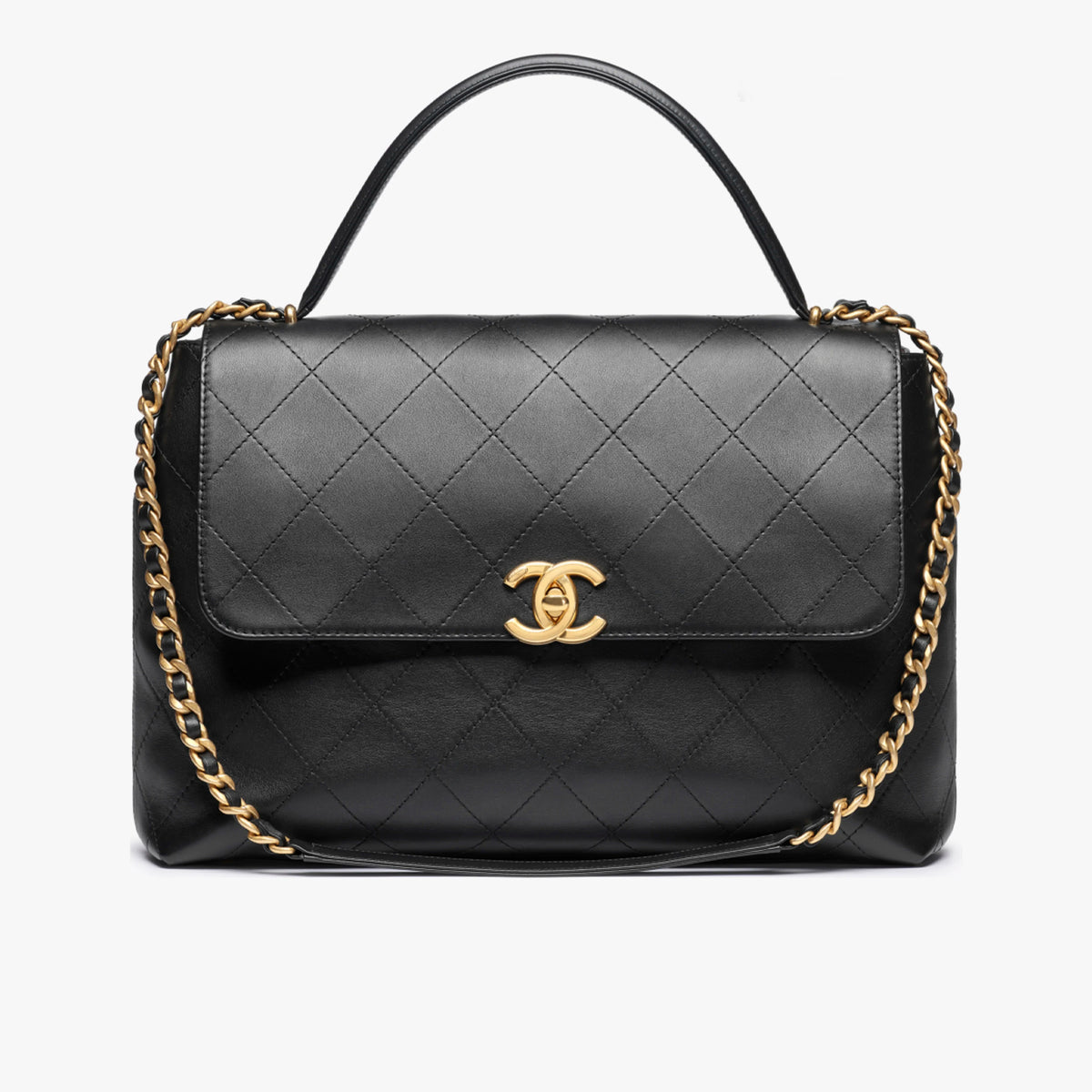 Chanel Spring And Summer Maxi Mouth Cover Bag With Handle Women's Temperament Fashion Luxury Gold Buckle Flap Bag Chain Clutch Bags  AS5543-B20111-94305 #76836