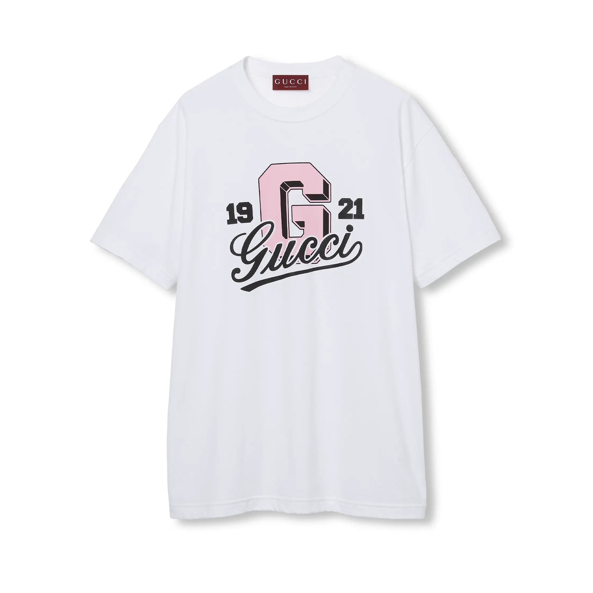 Gucci Women's Summer Printed Knit Round Neck Cotton Short Sleeve Solid Color T-Shirt #71945