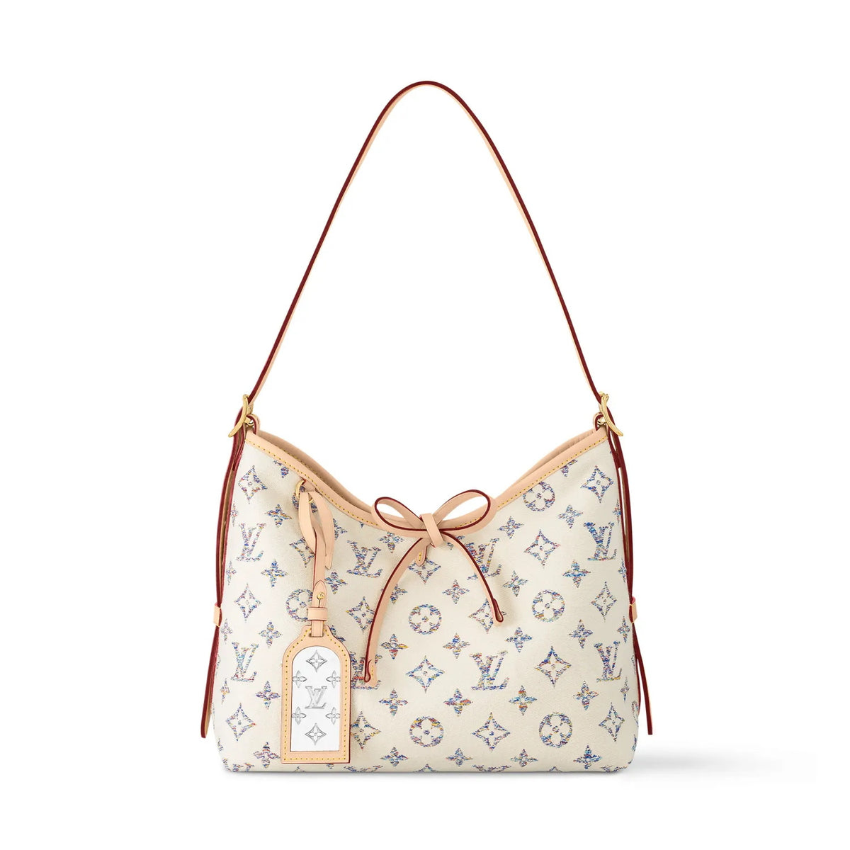 Louis Vuitton CarryAll Neverfull Nautical PM Embossed White Light Brown Coated Canvas Shoulder Crossbody Tote Bag Bags #72585