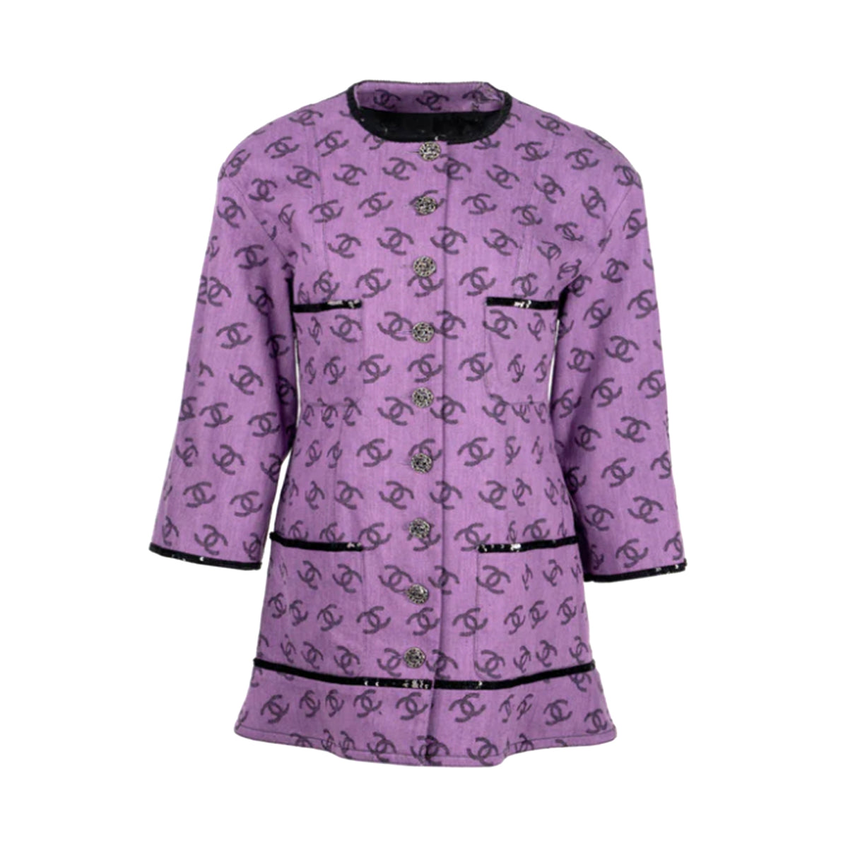 Chanel Women's Spring and Autumn Letter Printed Solid Color Single Breasted Long Sleeve Jacket #78131