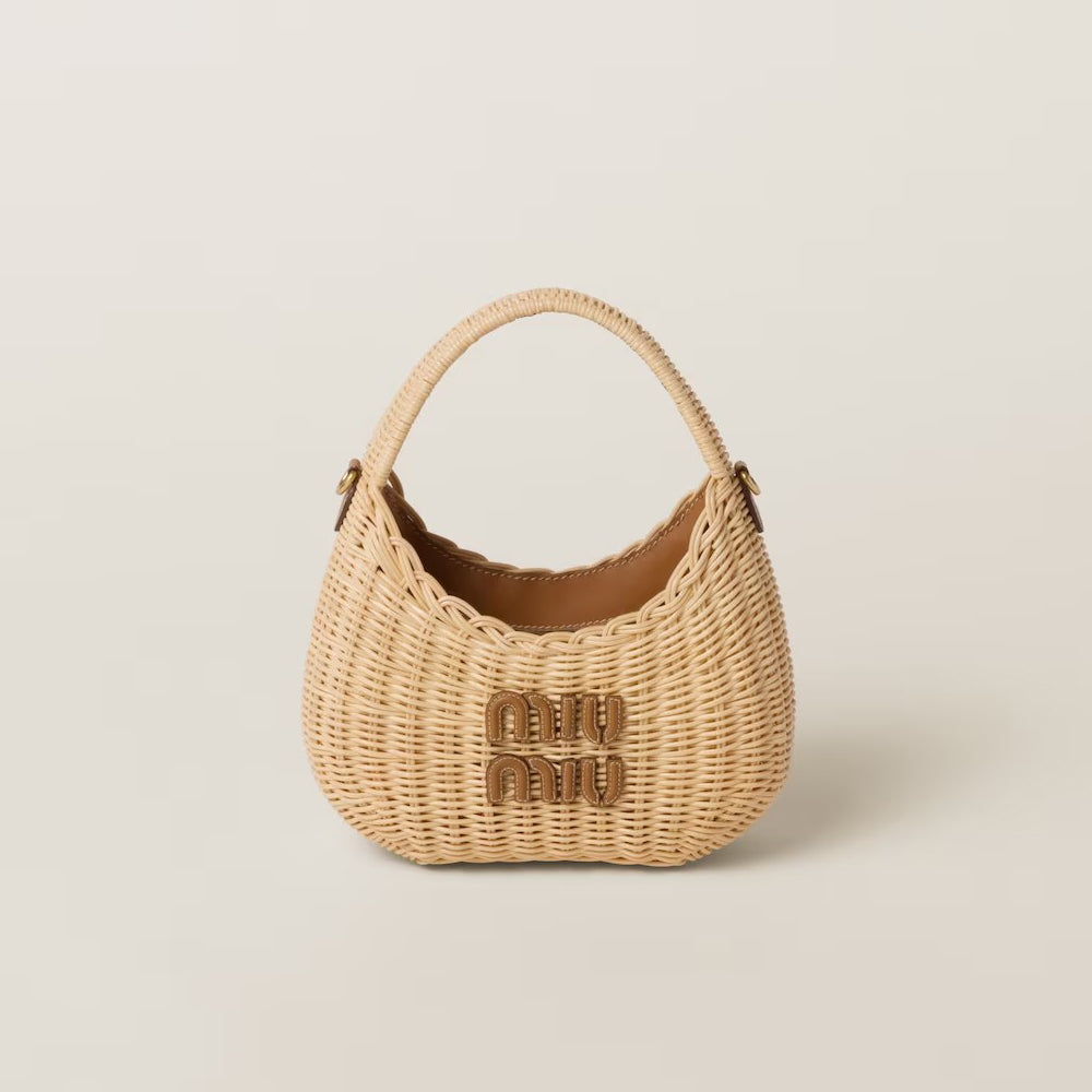 Miumiu  Rattan Woven Tote Bag#21214