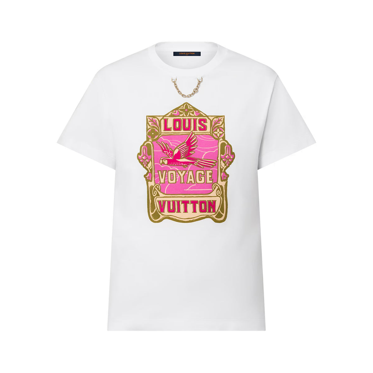 Louis Vuitton Women's Summer Pattern Printed Solid Color Round Neck Short Sleeve T-Shirt #76466