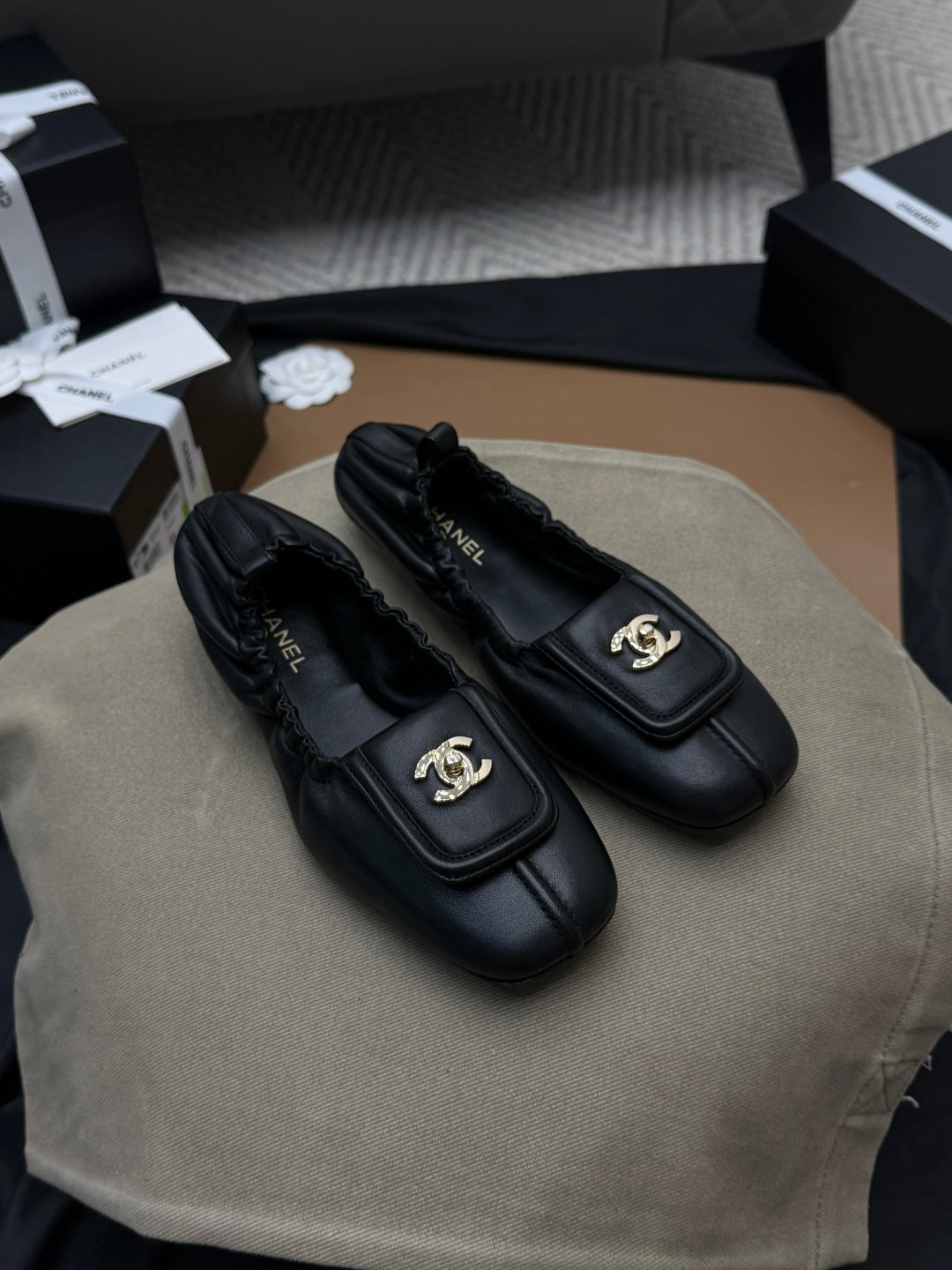 Chanel CC Bag Buckle Ballet Shoes#388943