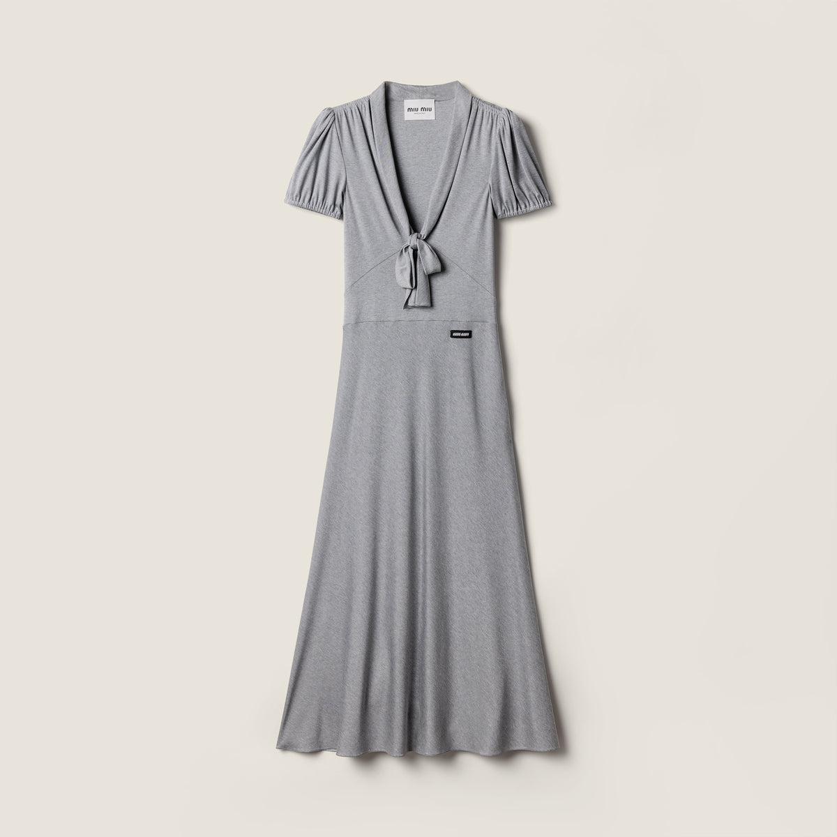 MiuMiu Grey Silk Jersey Dress #375483