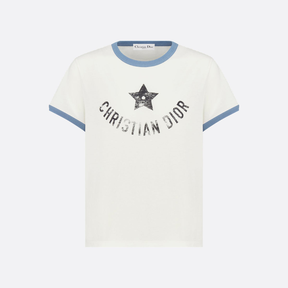 Dior Women's Summer Solid Color Letter Print Round Neck Cotton Short Sleeve T-Shirt #77191
