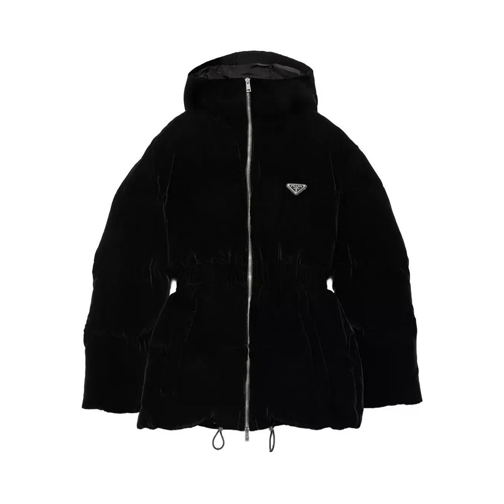 Prada Puffer Velvet Jacket Black #336012
