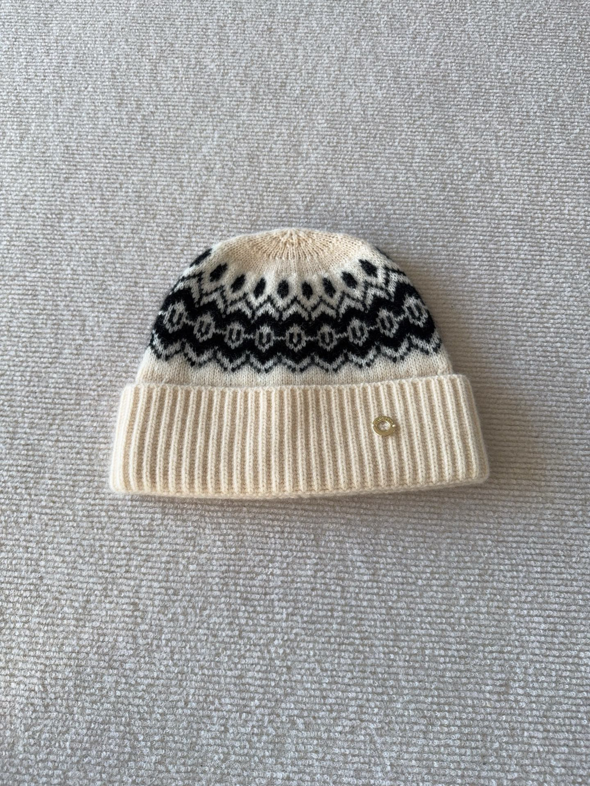 Loro Piana Vintage Jacquard Cashmere Hat #336663