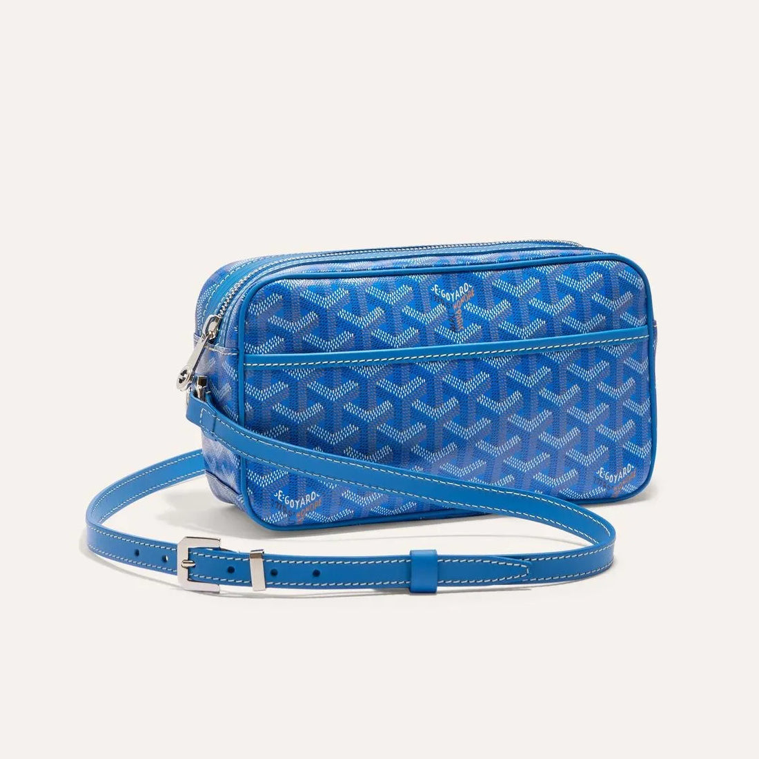GOYARD Cap-vert Men's And Women's Old Flower Full Print Inside And Outside Compartments Canvas Patchwork Leather Messenger Bag Camera Bag Shoulder Crossbody Bags #73281