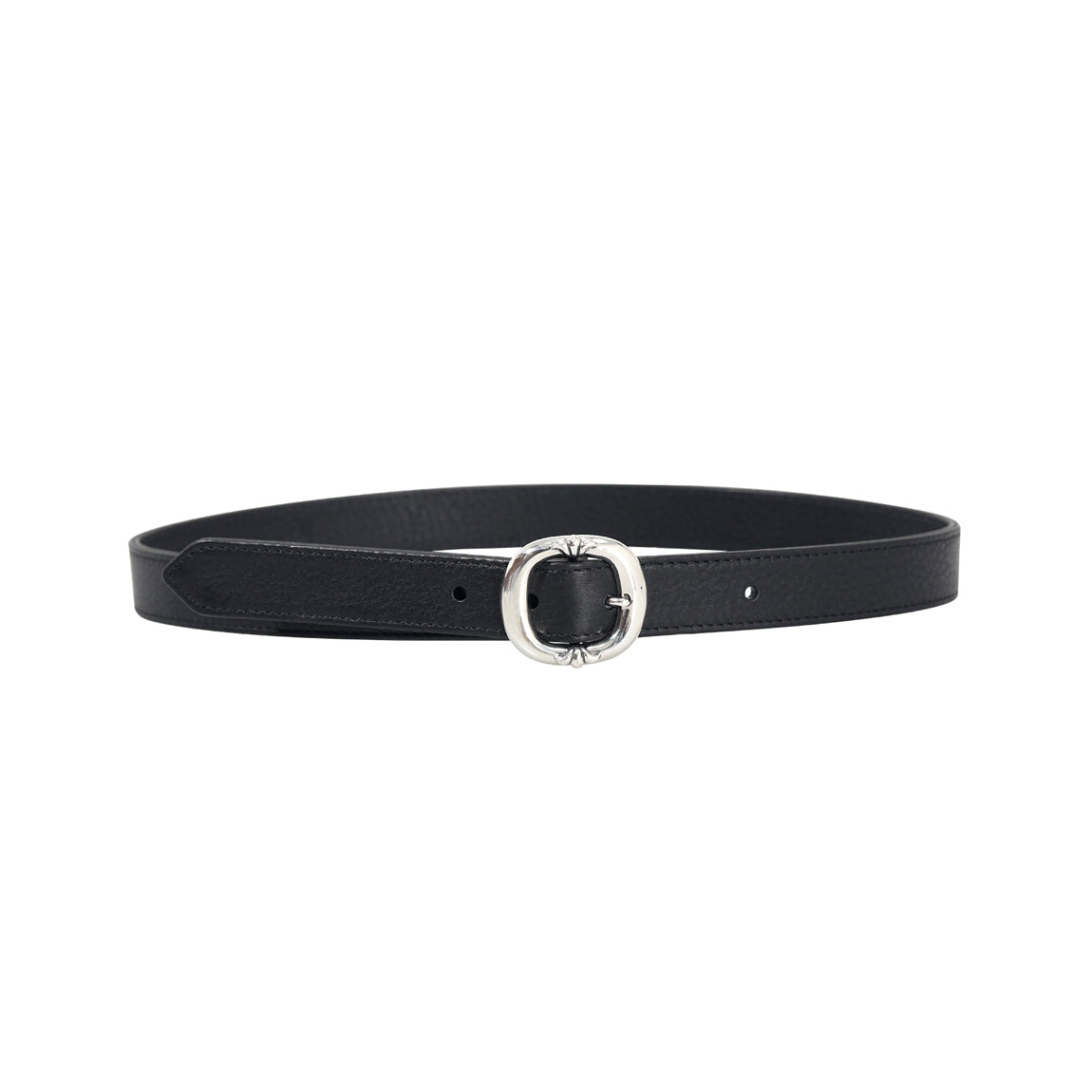 Chrome Hearts Men's Silver Buckle Solid Colour Cowhide Belt 2.5CM And 3.8CM #76945