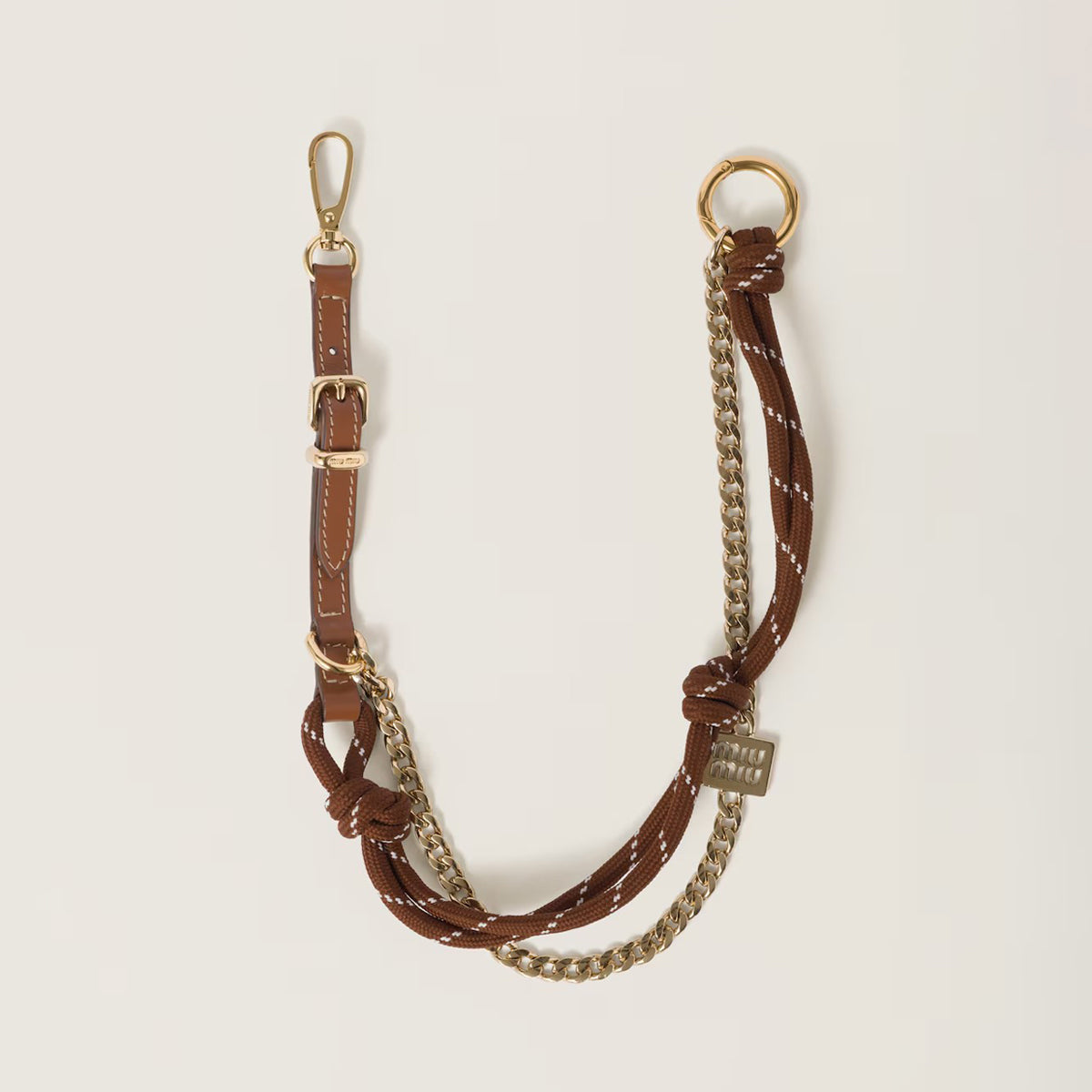 MiuMiu Women's Handmade Knitted Spell Chain Design Bag Chain Bracelet Jewelry #99399