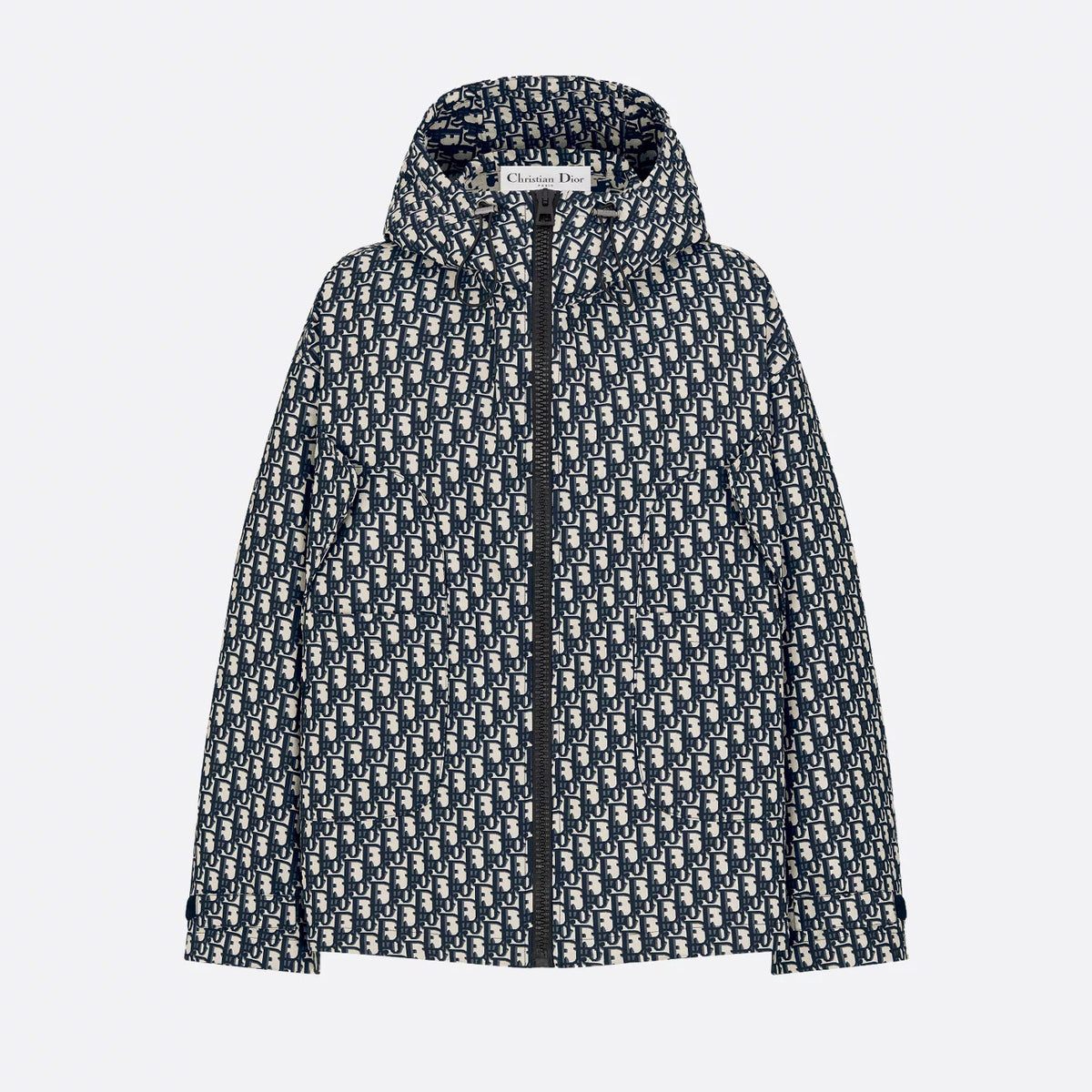 Dior Women's Fashionable Casual Winter Hooded Zipper Jacket Twill Print Long Sleeve Outerwear Jacket #78674