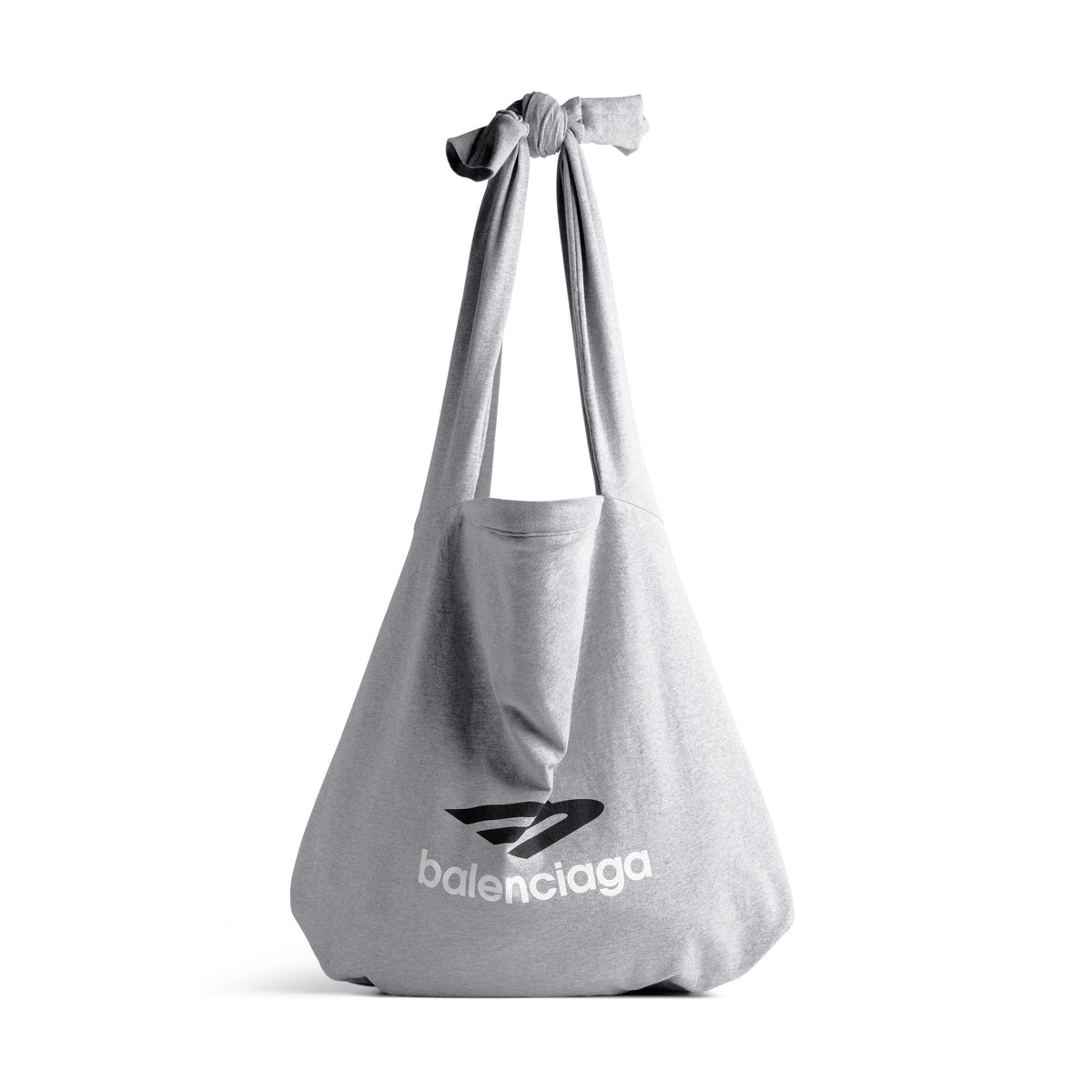 Balenciaga New Jersey Men's Gray Monogrammed Plain Knit Hobo Handbag Shoulder Crossbody Bag Bags #72678