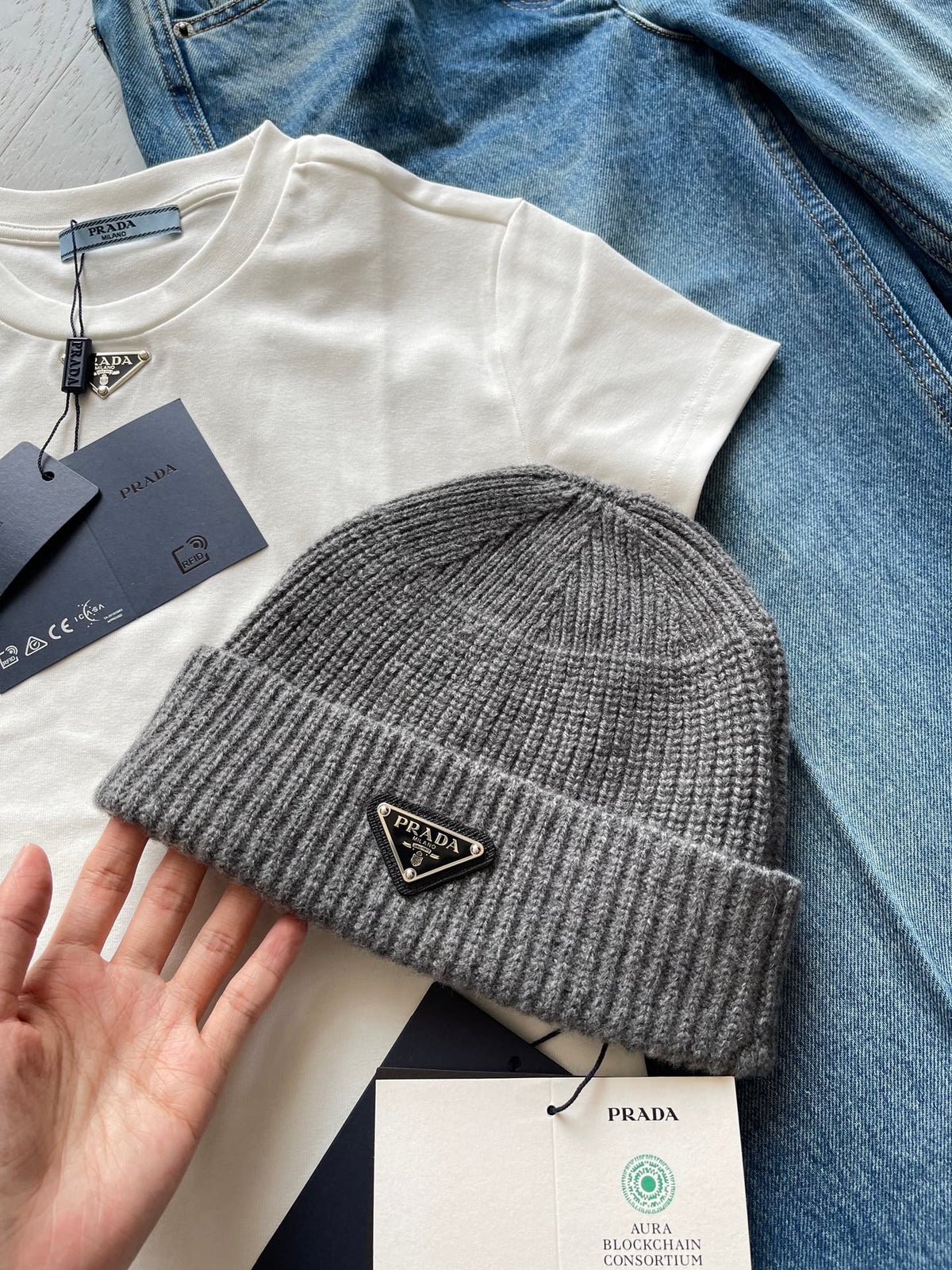 Prada Wool And Cashmere Beanie #336045