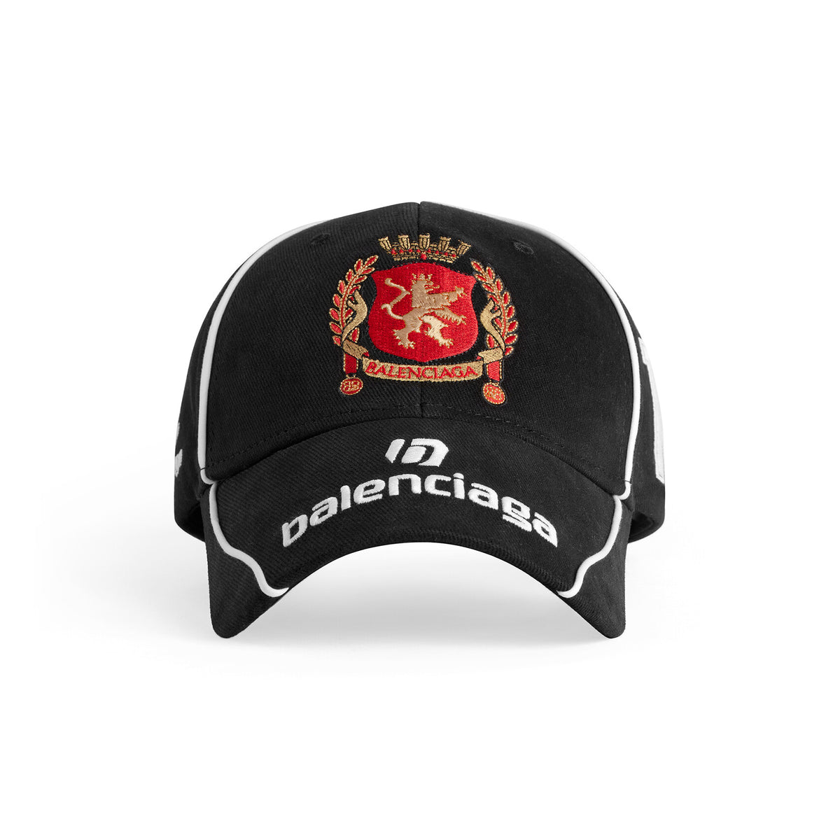Balenciaga Men's Shai Soccer Black Cotton Twill Baseball Cap Duck Tongue Cap Hat #72273