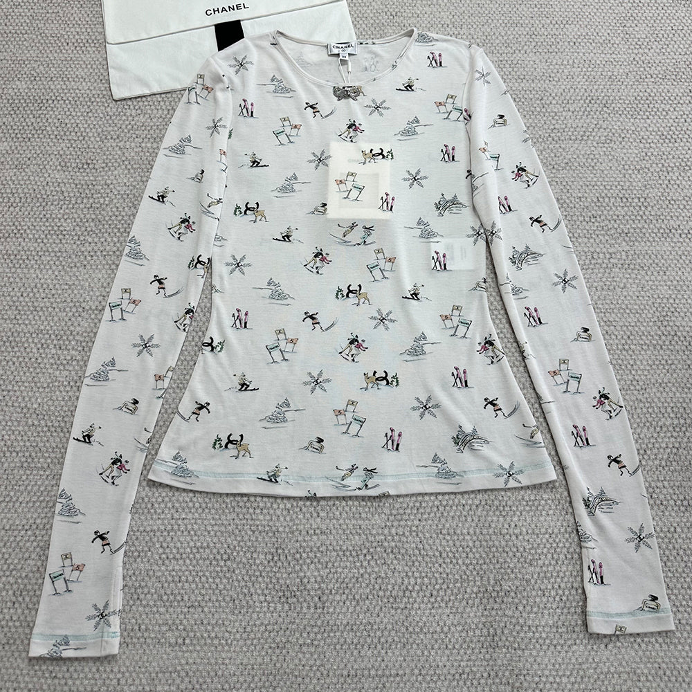 Chanel 25N Ski Crew Neck Bottoming Shirt #333932
