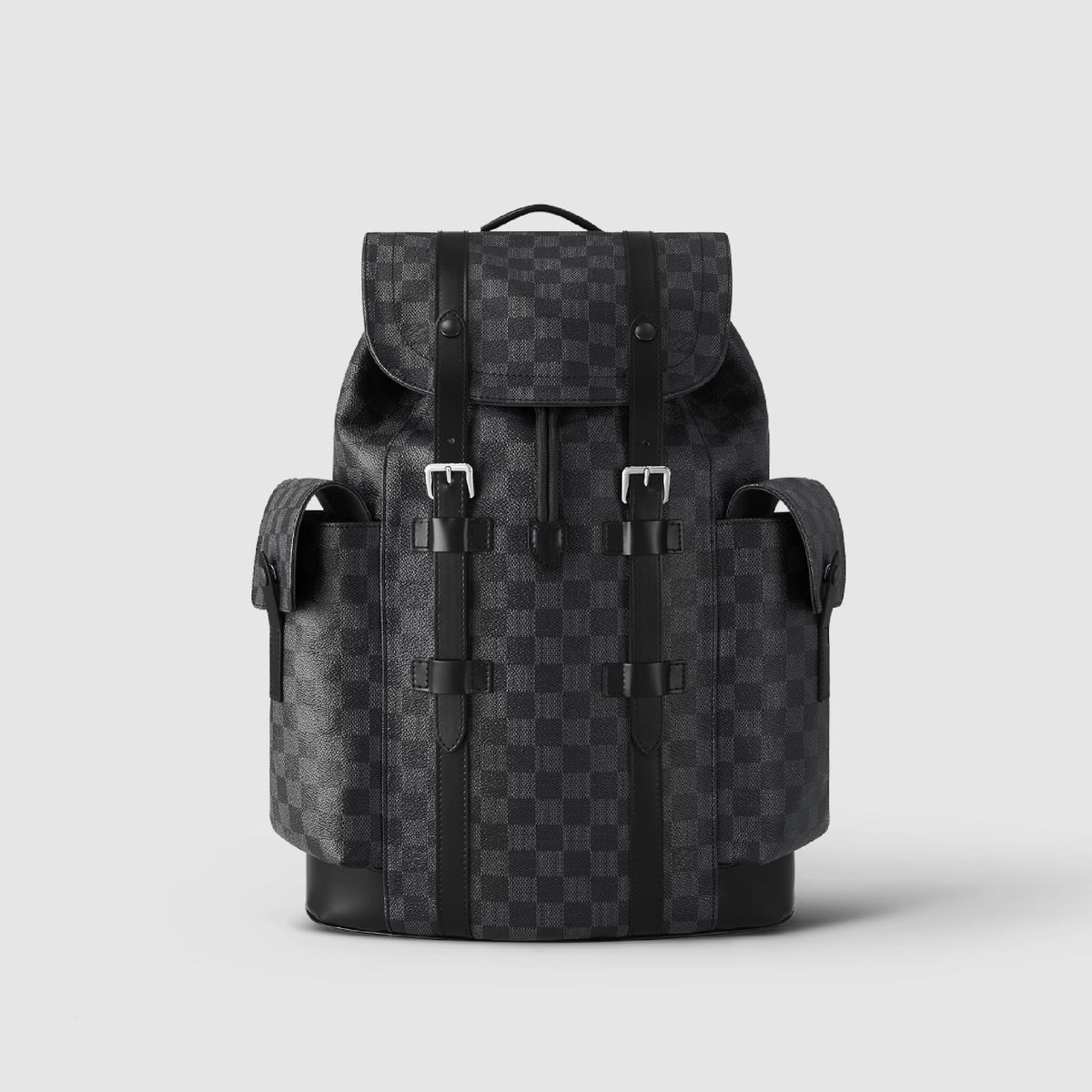 Louis Vuitton Men's Four Seasons Colorblocking Double Shoulder Backpack Cowhide Multi-pocket Large Capacity Handbag Casual Bag #99391