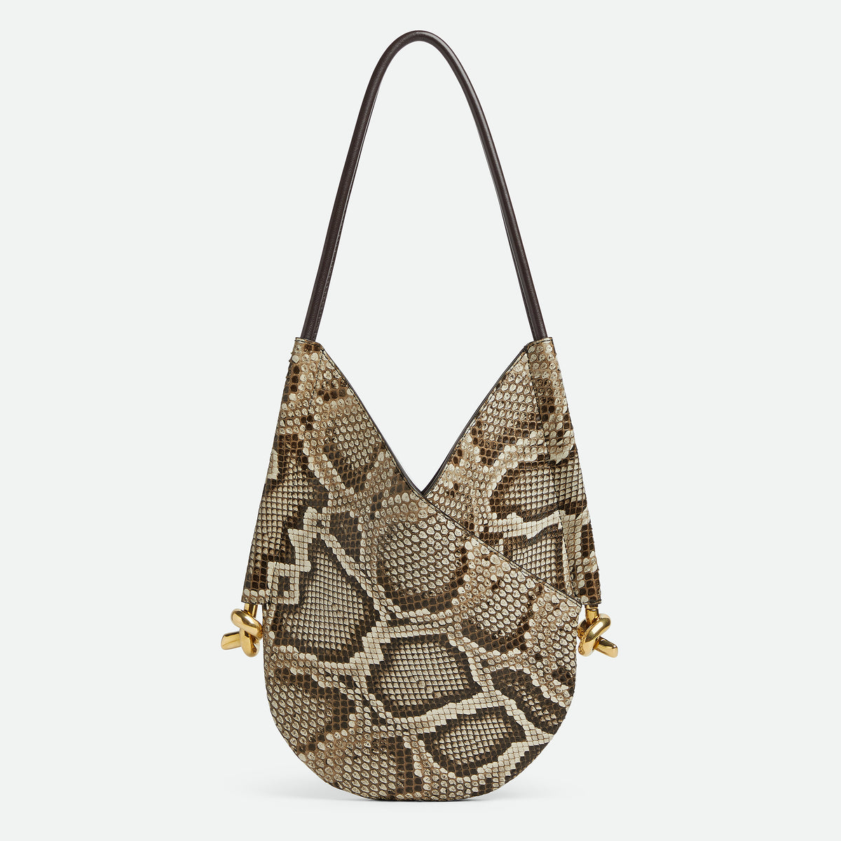 Bottega Veneta Women's Fashion Trend Solstice Snakeskin Lambskin Shoulder Bag Casual Colorblocking Tote Bags 786405V41F18380 Ngvp #8667
