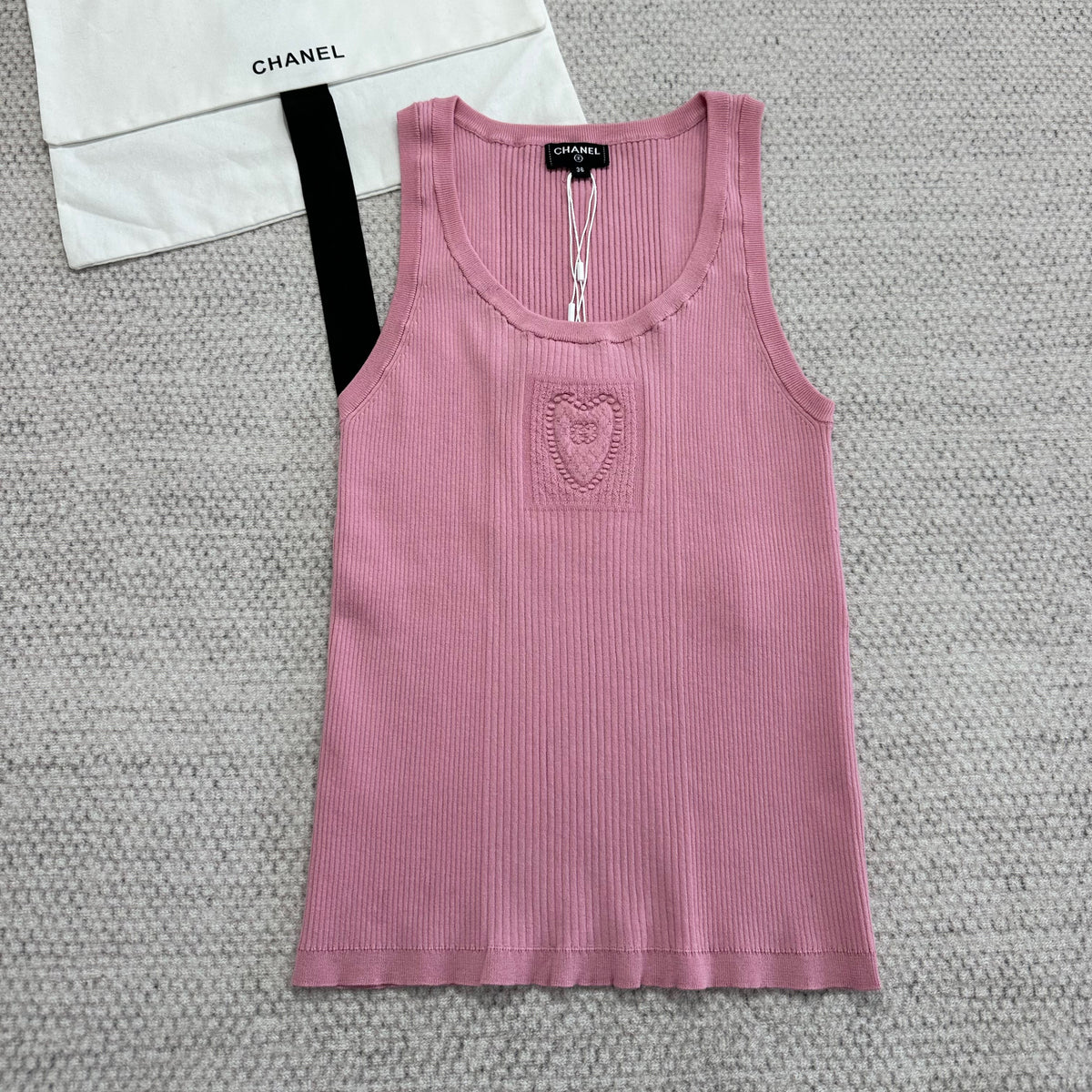 Chanel Women's Summer Fashion Casual Crew Neck Sleeveless Combed Cotton Yarn Knit Tank Top Vest #78775