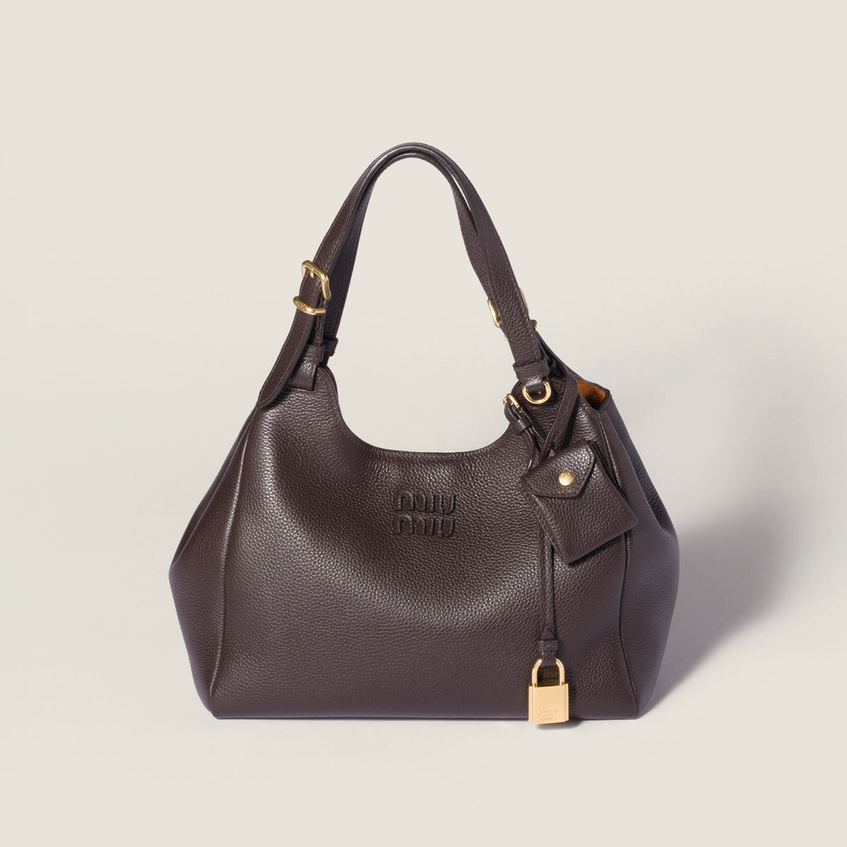 MiuMiu Women's Fashion Classic Solid Color Grain Leather Logo Handbag Shoulder Bag Bags 5BA304_2IFL_F0ZKS #79515