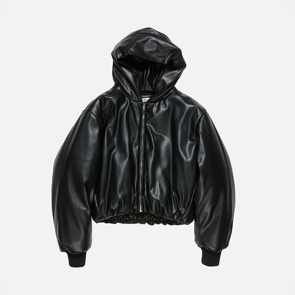 Acne Studios Hooded faux leather jacket #336625