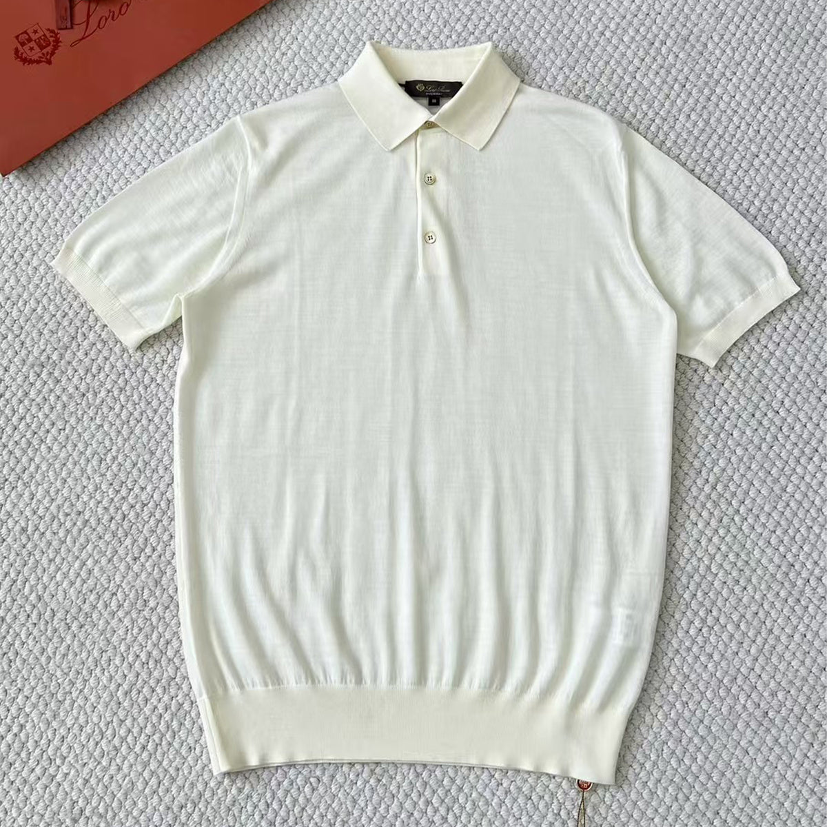 Loro Piana King's Gift? Men's Polo Shirt Spring Summer Fashion Casual Button Short Sleeve Top Knitted T-shirt Lapel Men's Clothes Ngvp #9957