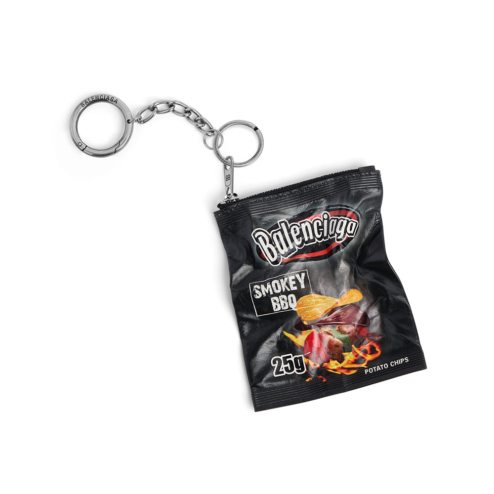 Balenciaga Charm keychain Chips in Black #335603