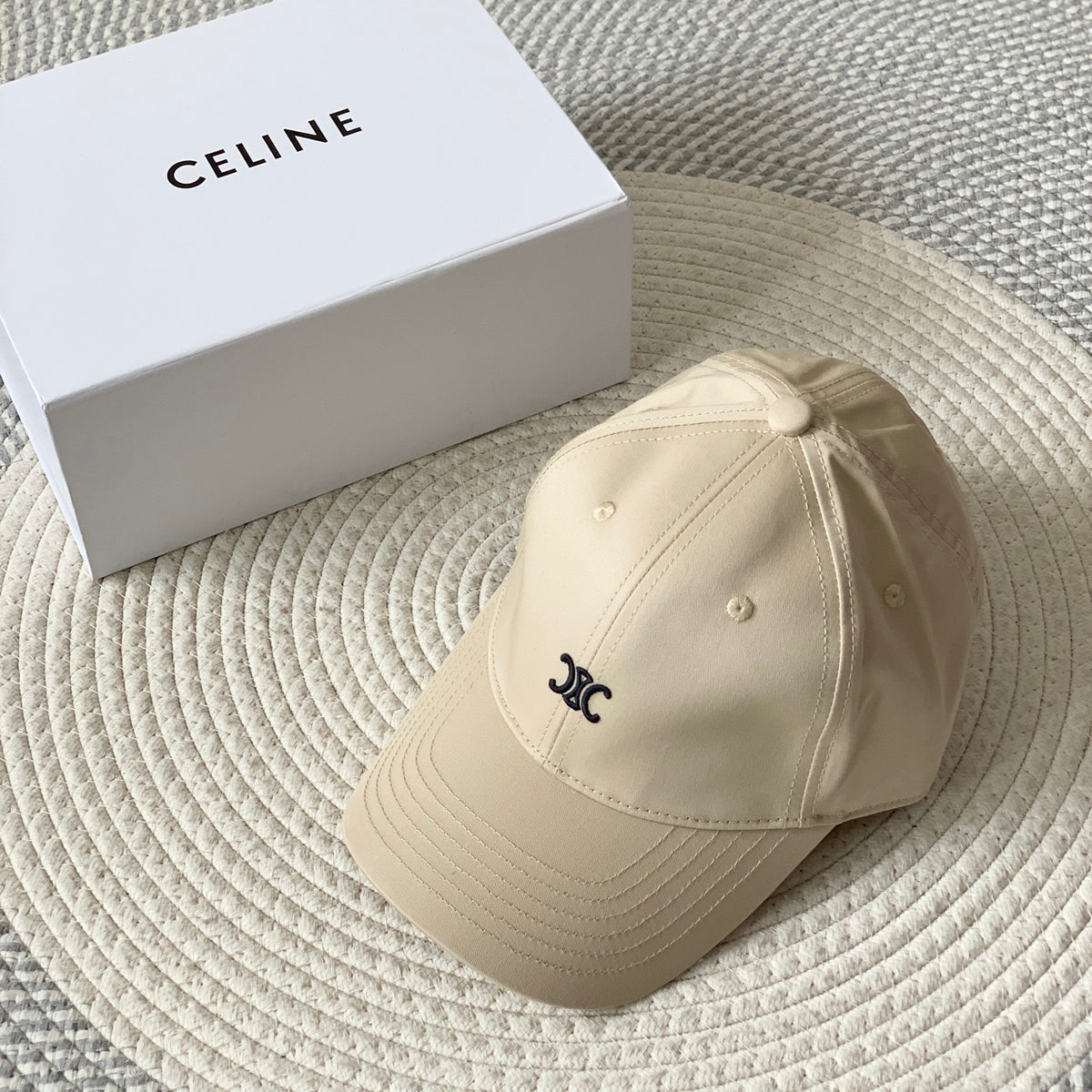 Celine Men Women Fashion Vintage Cowboy Letter Embroidery Baseball Cap Blue Casual Duck Hat #75689