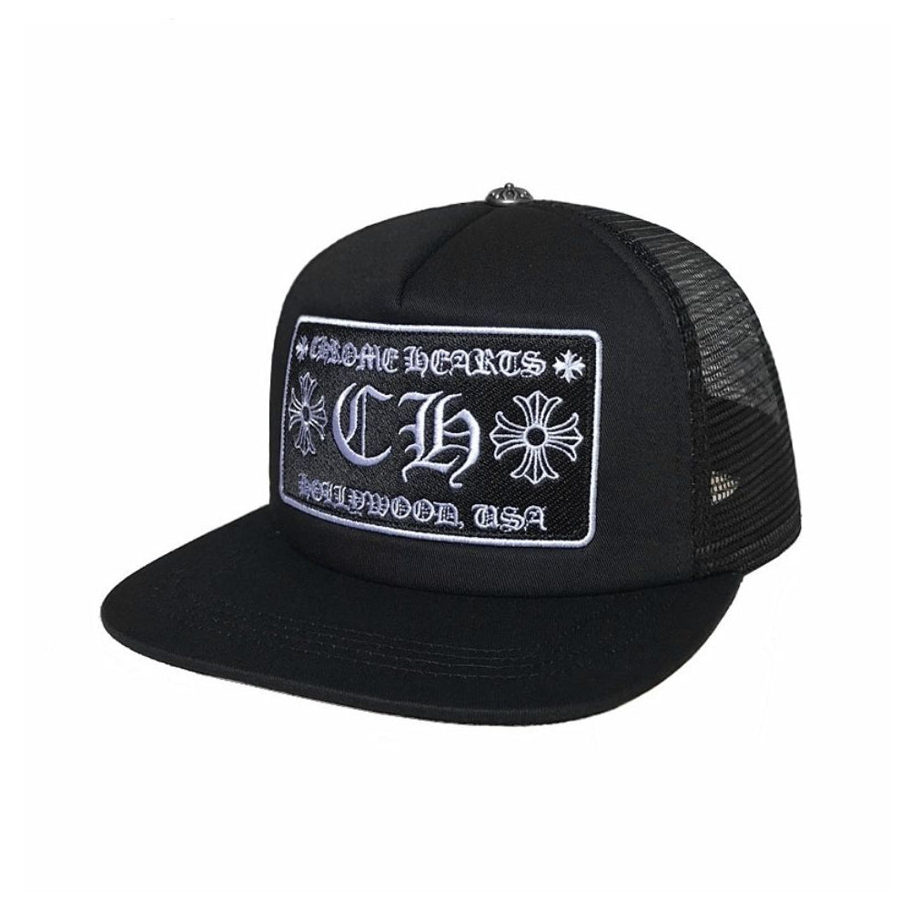 Chrome Hearts Men's Women's Fashion Color Blocking Logo Embroidery Metal Baseball Cap Hat #77698