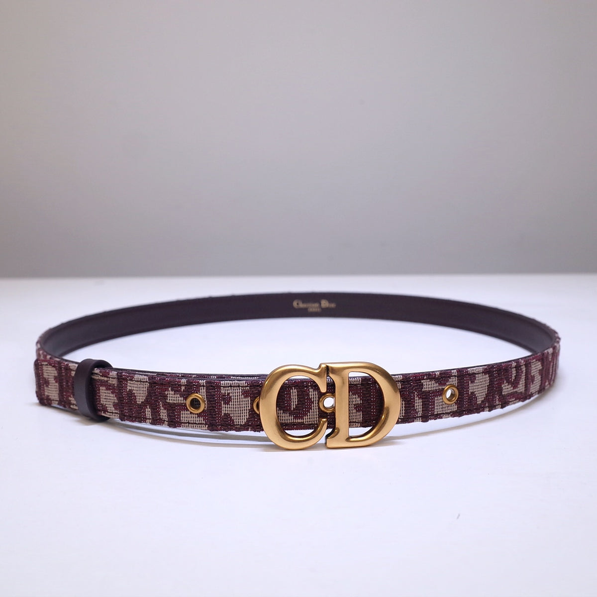 Dior Men's and Women's Logo Logo Smooth Buckle Calfskin Leather Wide 2cm Belt #76368
