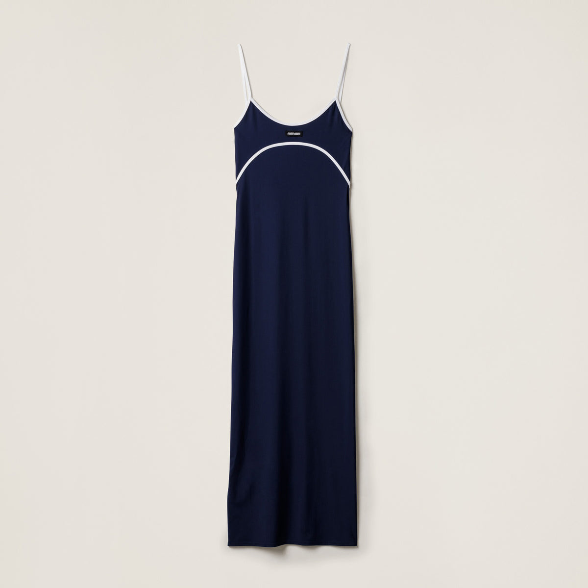 MiuMiu Women's Summer Solid Color Cotton Slim-fit Stretch Tank Dress #77478