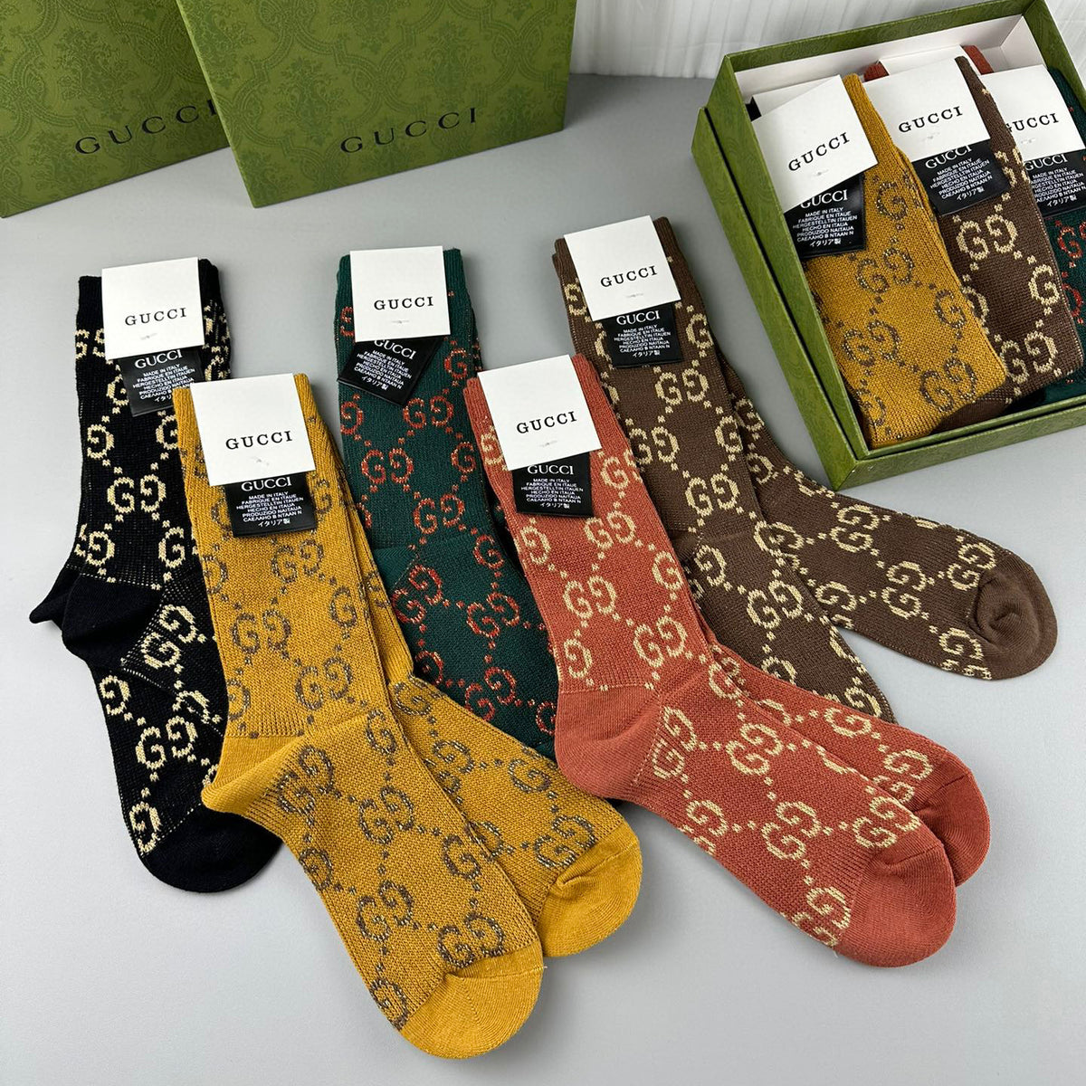 Gucci Socks 5-in-1 Set With Box #96485